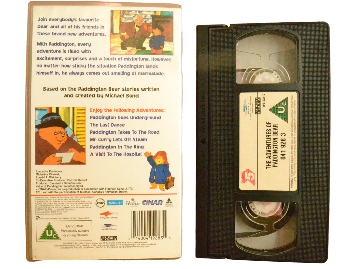 The Adventures of Paddington Bear - Channel 5 - Childrens - PAL - VHS-