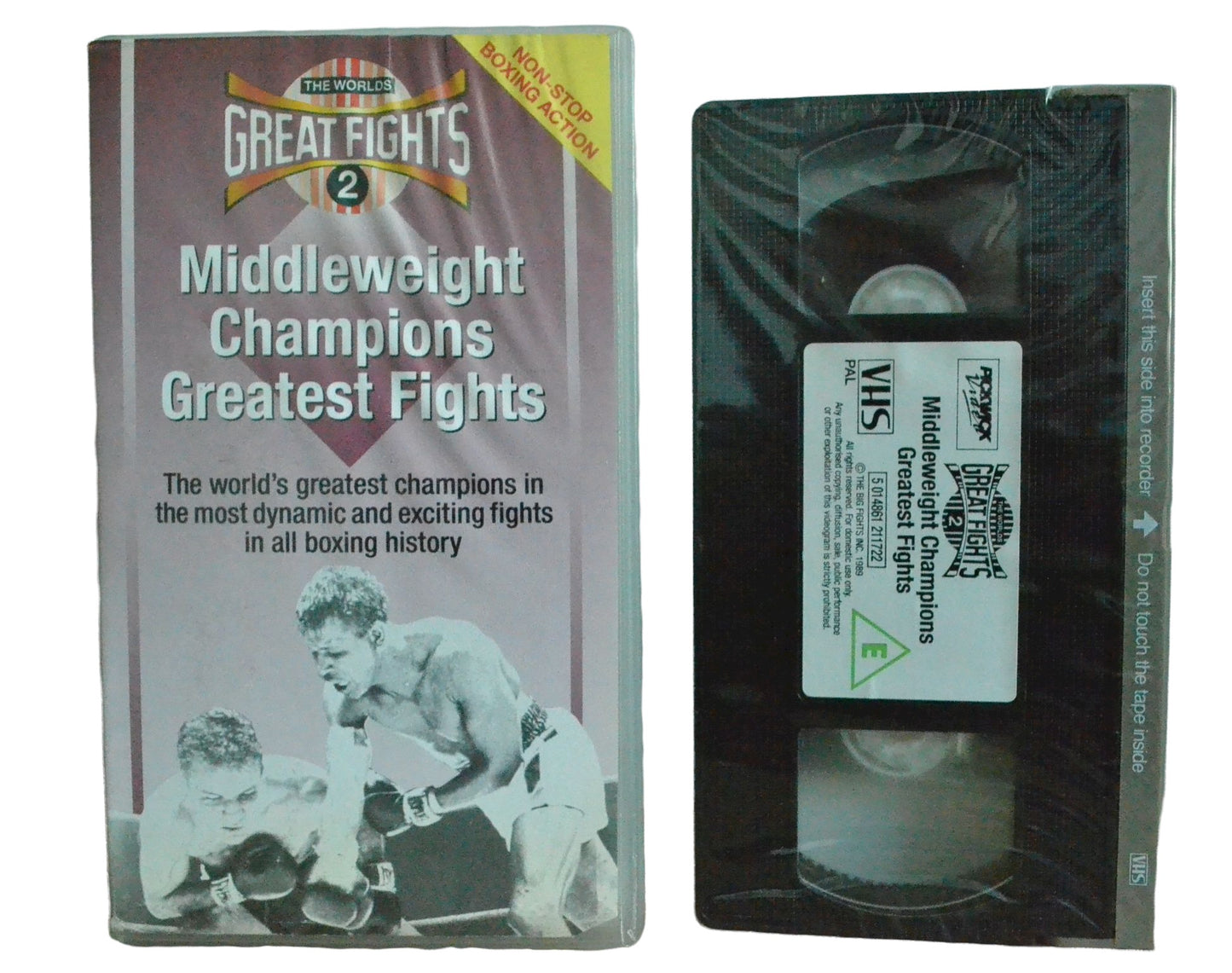 The Worlds Great Fights 2 - Middleweight Champions Greatest Fights - Stanley Ketchel - Pickwick Video - Boxing - Pal VHS-