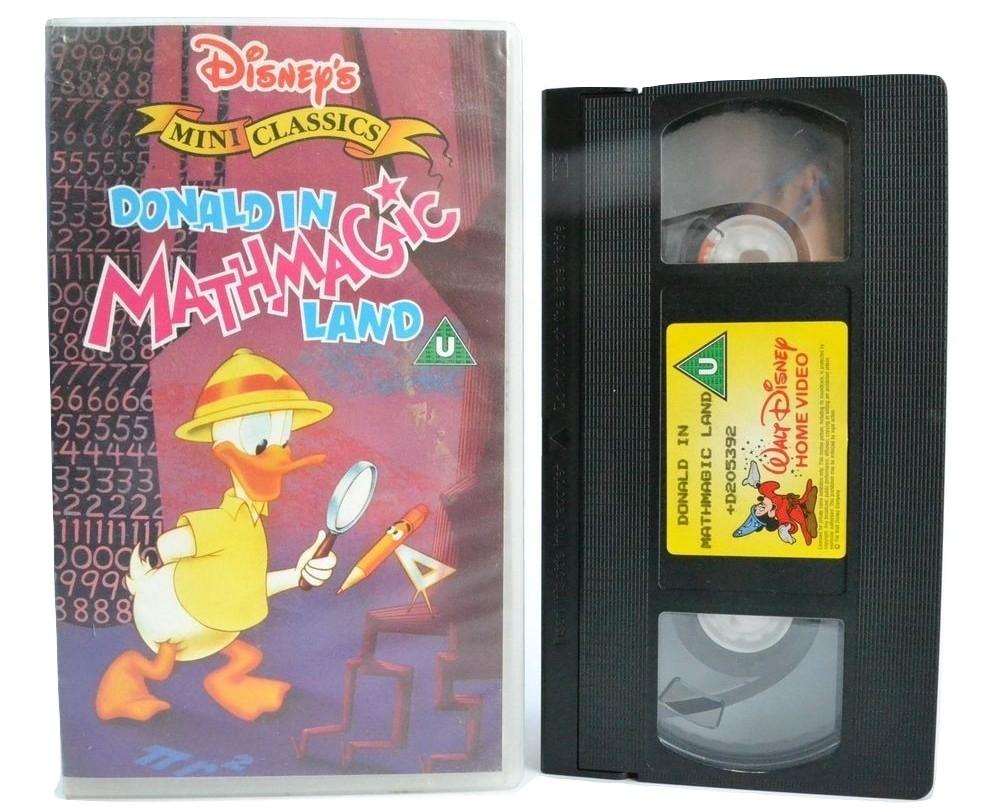 Donald In Magic Math Land: Disney Mini Classics - Children’s Animation - Pal VHS-