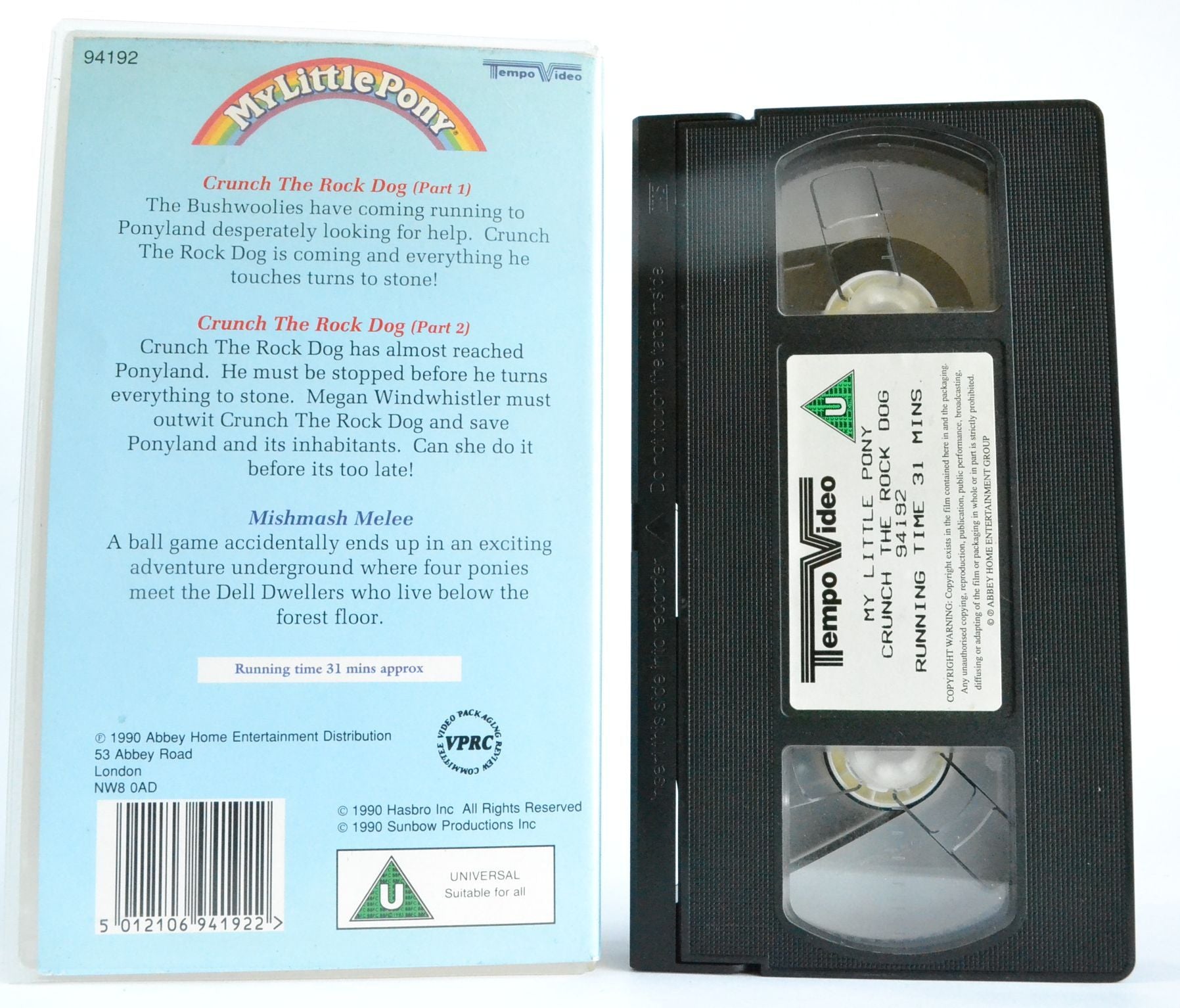 My Little Pony: Crunch The Rock Dog [Mishmash Melee] Hasbro Kids (1990) VHS-