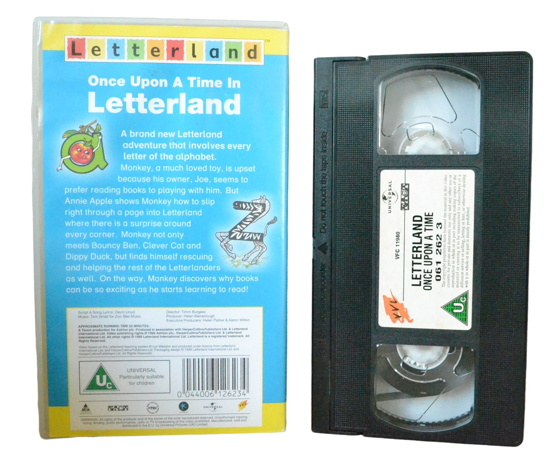 Letterland - Once Upon A Time In Letterland - VVL - Children's - Pal VHS-