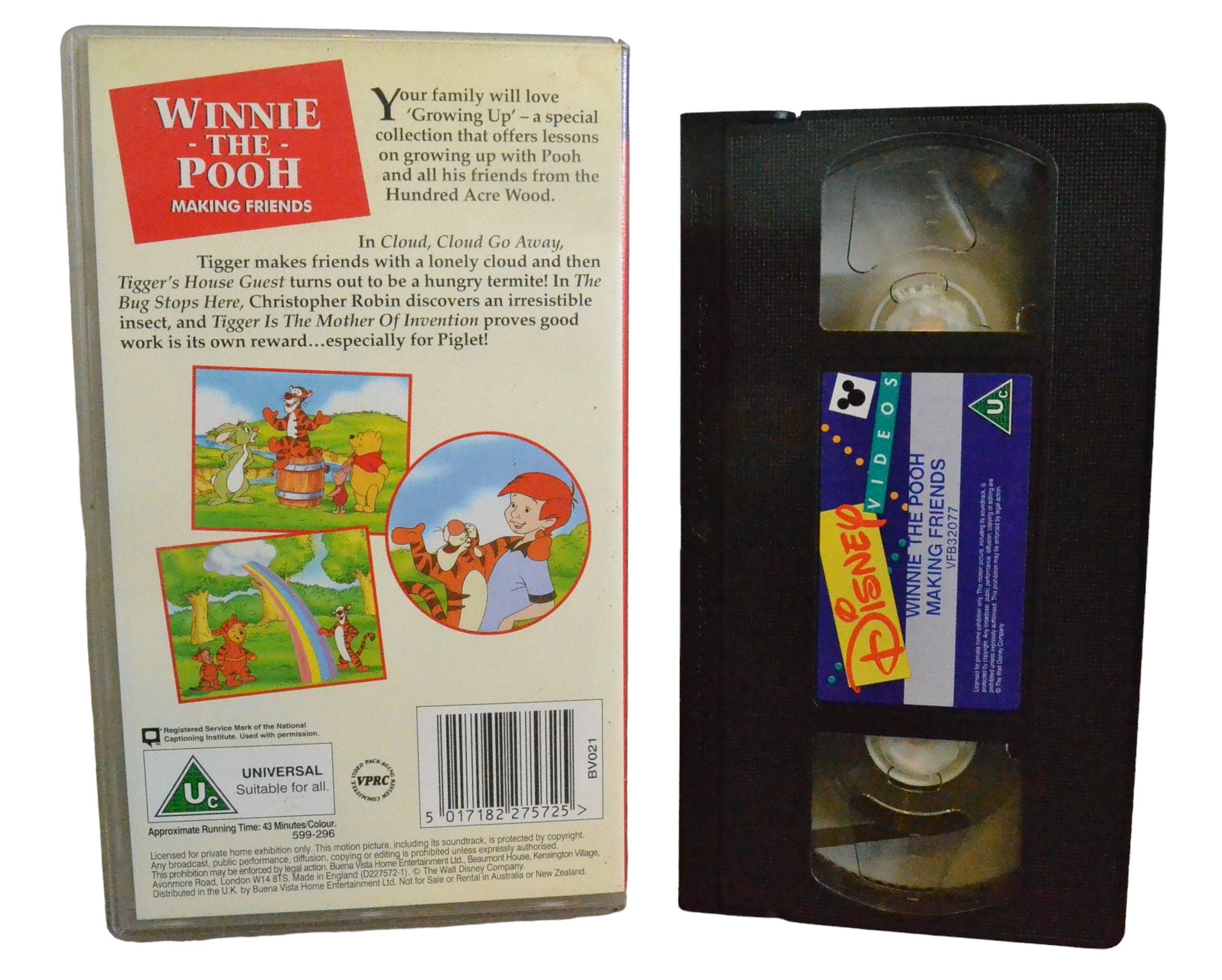 Winnie The Pooh Making Friends - Disney Videos - D227572 - Children - Pal - VHS-