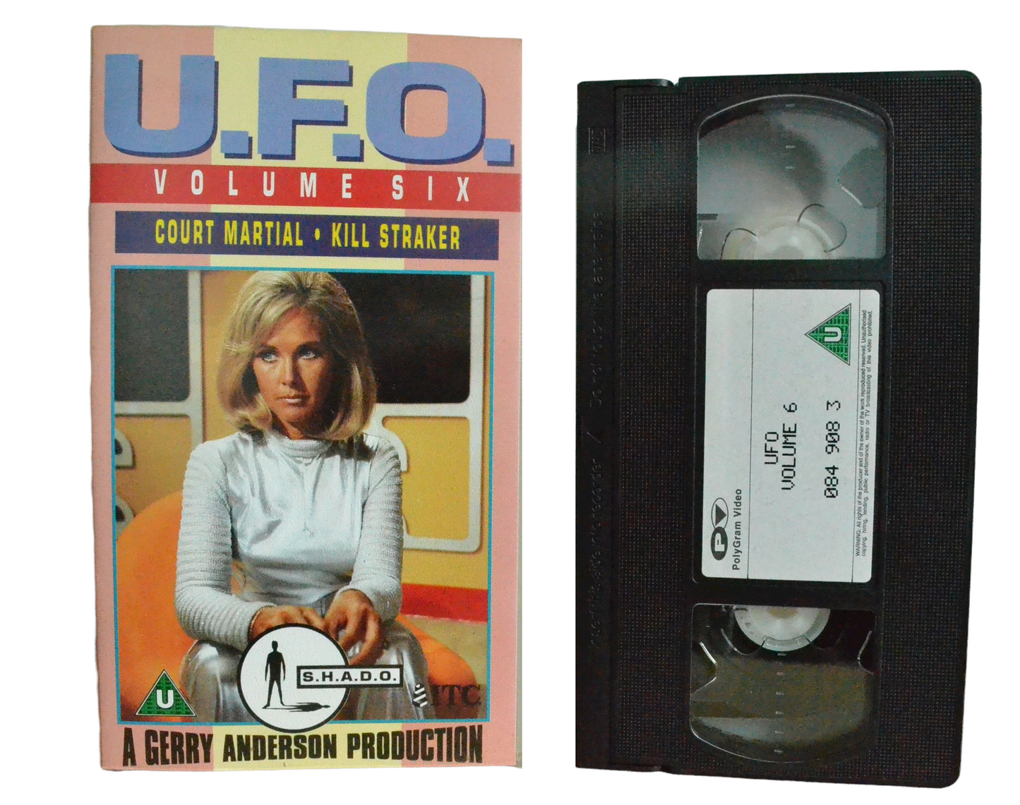 U.F.O. Volume Six - Ed Bishop - PolyGram Video - Vintage - Pal VHS-
