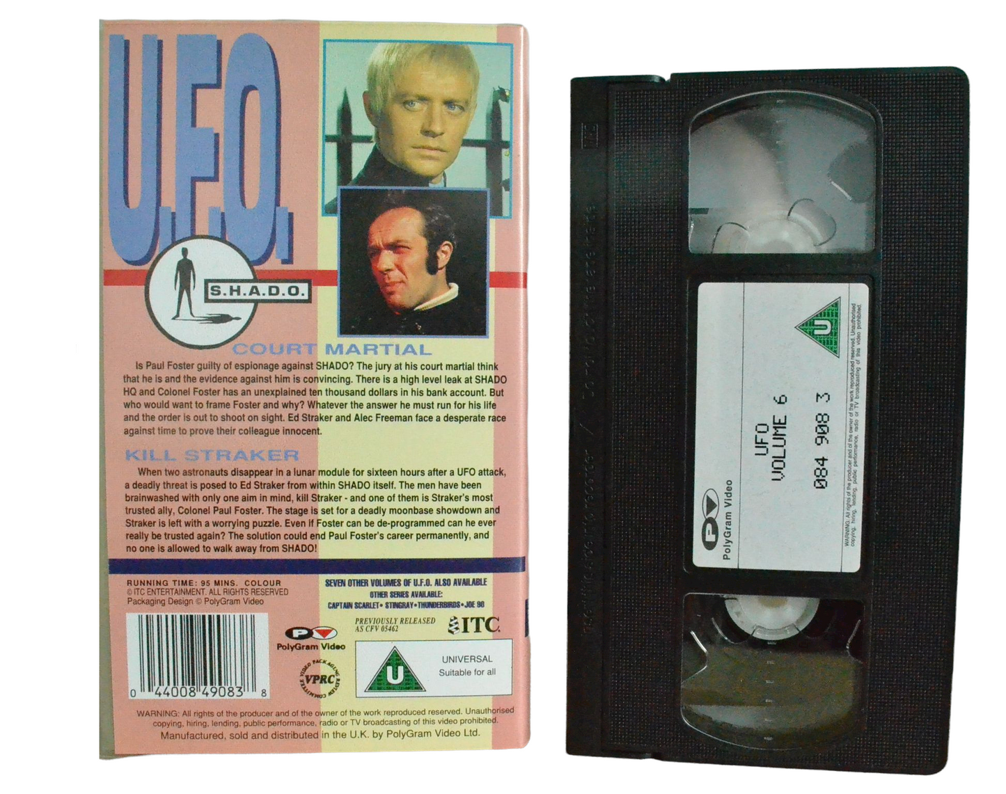 U.F.O. Volume Six - Ed Bishop - PolyGram Video - Vintage - Pal VHS-