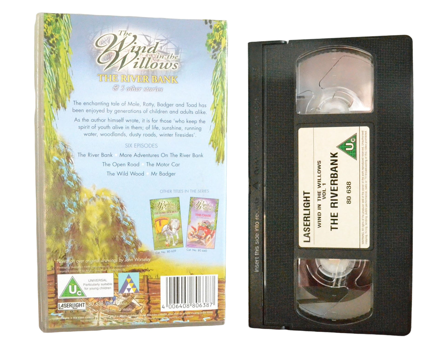 The Wind In The Willows (The River Bank & 5 Other Stories) - LaserLight Video - Children's - Pal VHS-