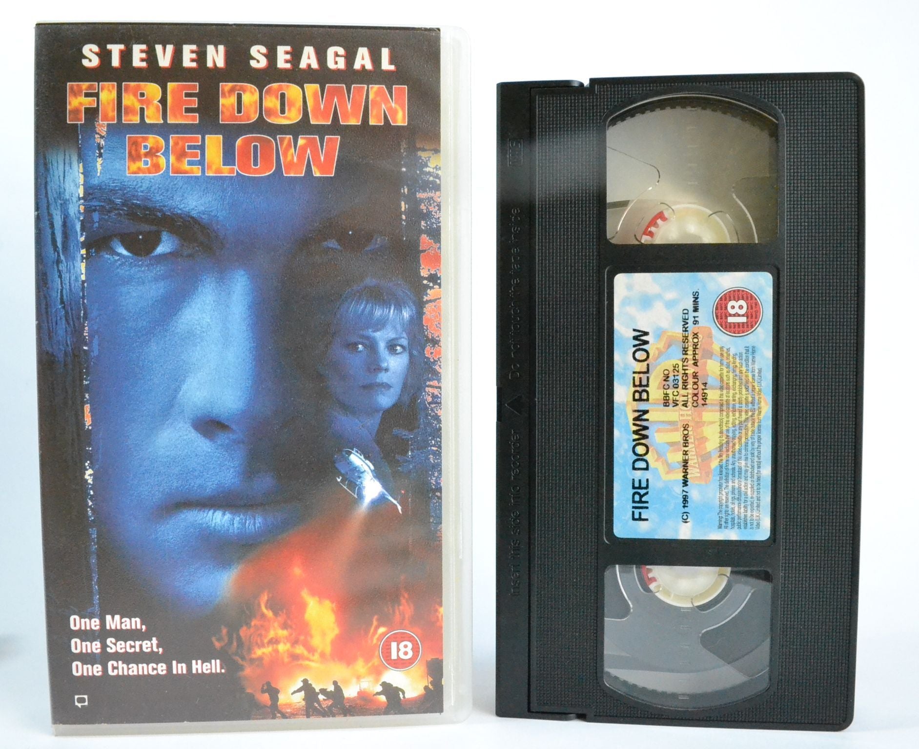 Fire Down Below: Steven Seagal - Toxic Waste - Eco-Thriller - Aikido Action - VHS-
