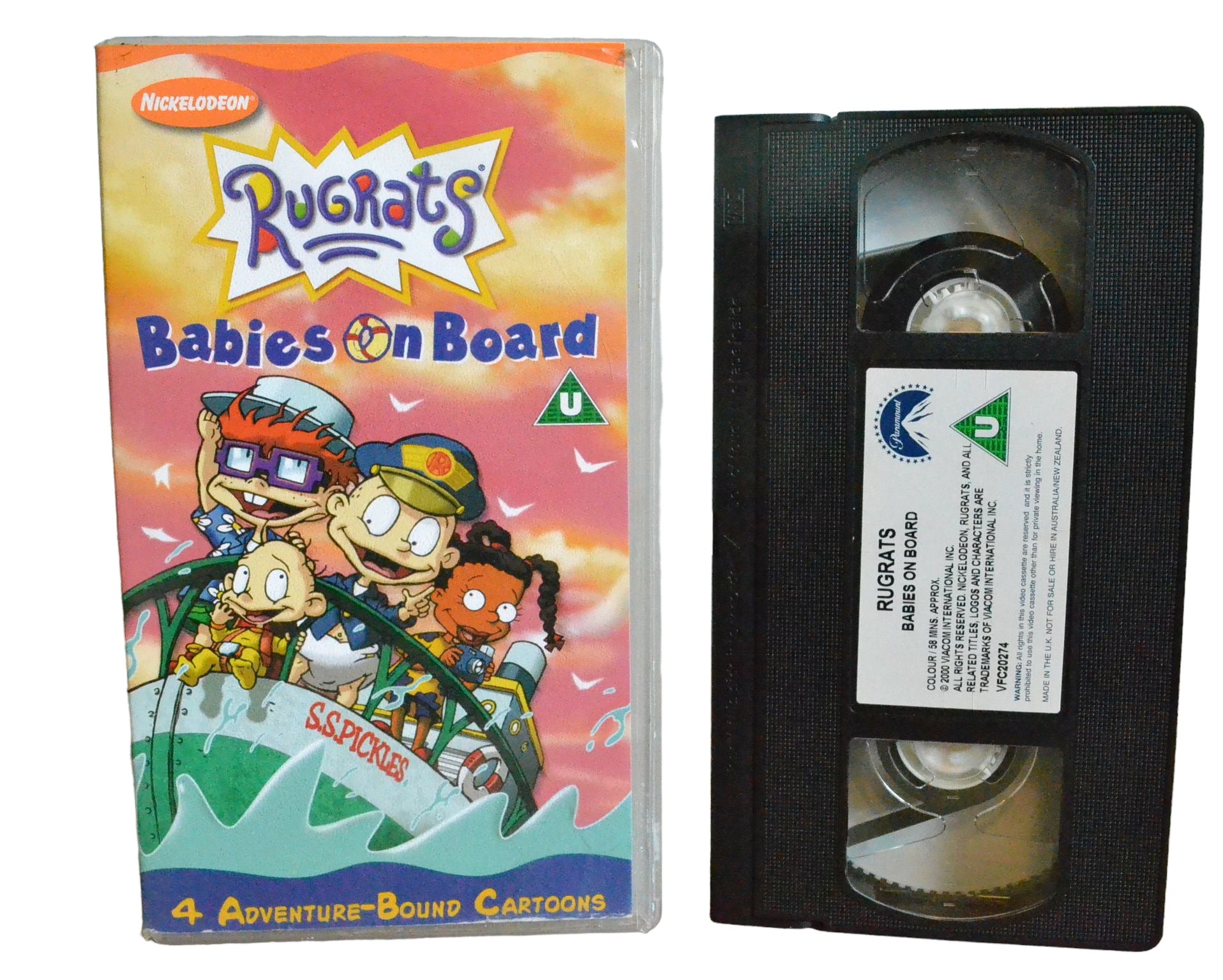 Rugrats : Babies On Board - Paramount Pictures - VHR5123 - Children - Pal - VHS-