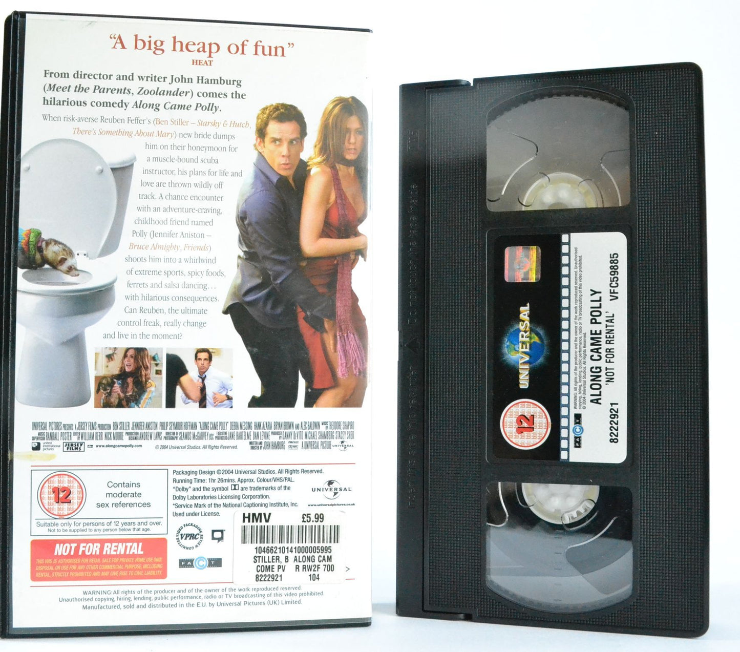 Along Came Polly: Stiller & Aniston - Madcap Comedy - Romance Adventure - VHS-