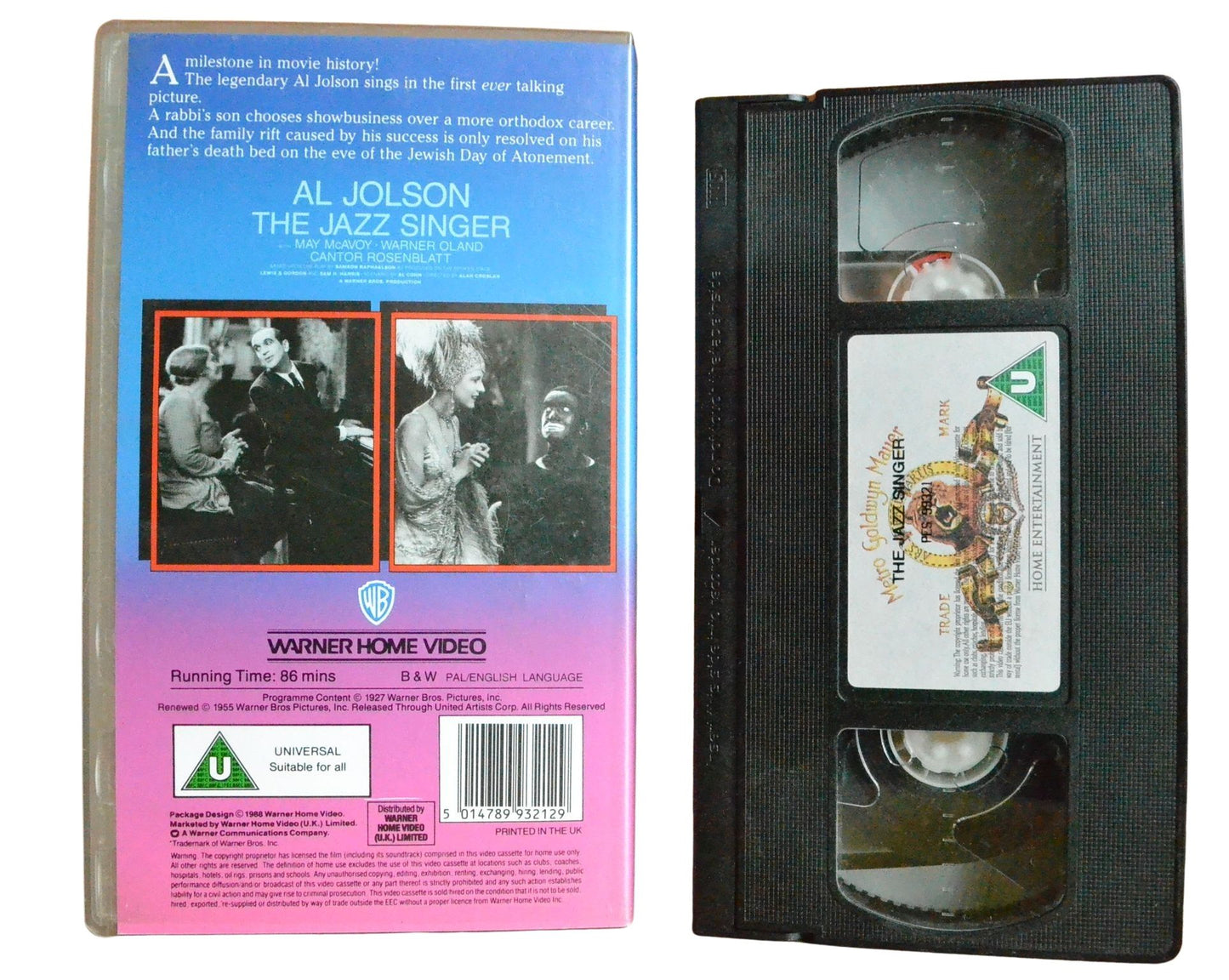 The Hollywood Musical: The Jazz Singer - Al Jolson - Vintage - Pal VHS-
