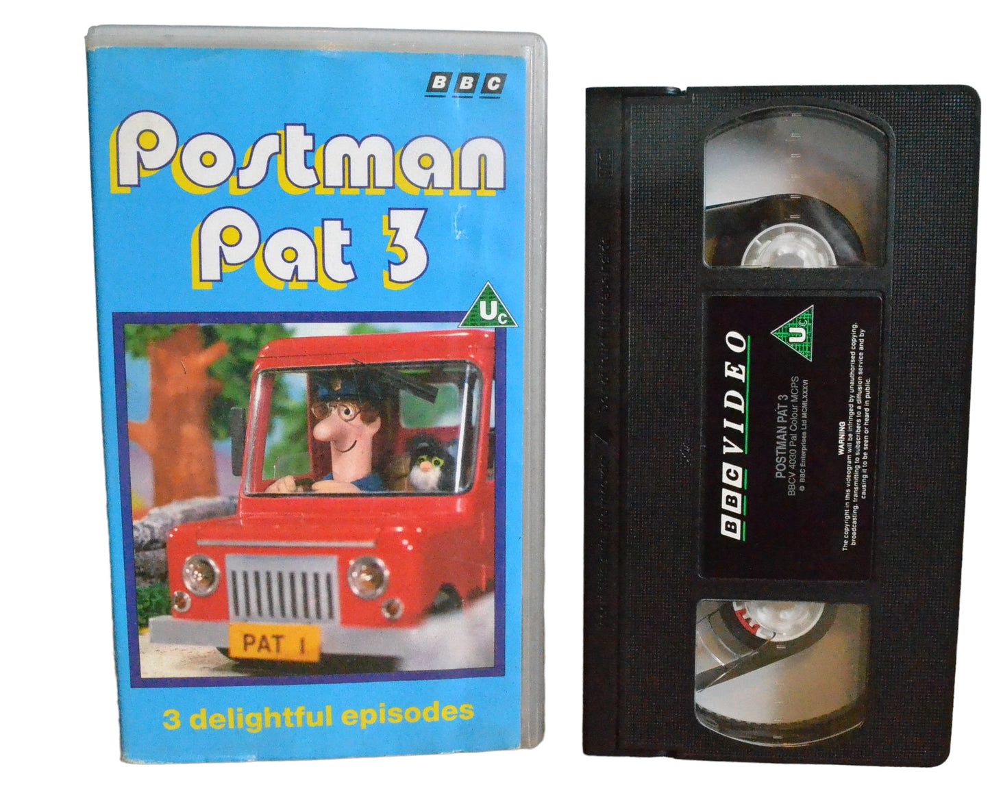 Postman Pat 3 (Pat's Thirsty Day) - BBC Video - BBCV4030 - Children - Pal - VHS-