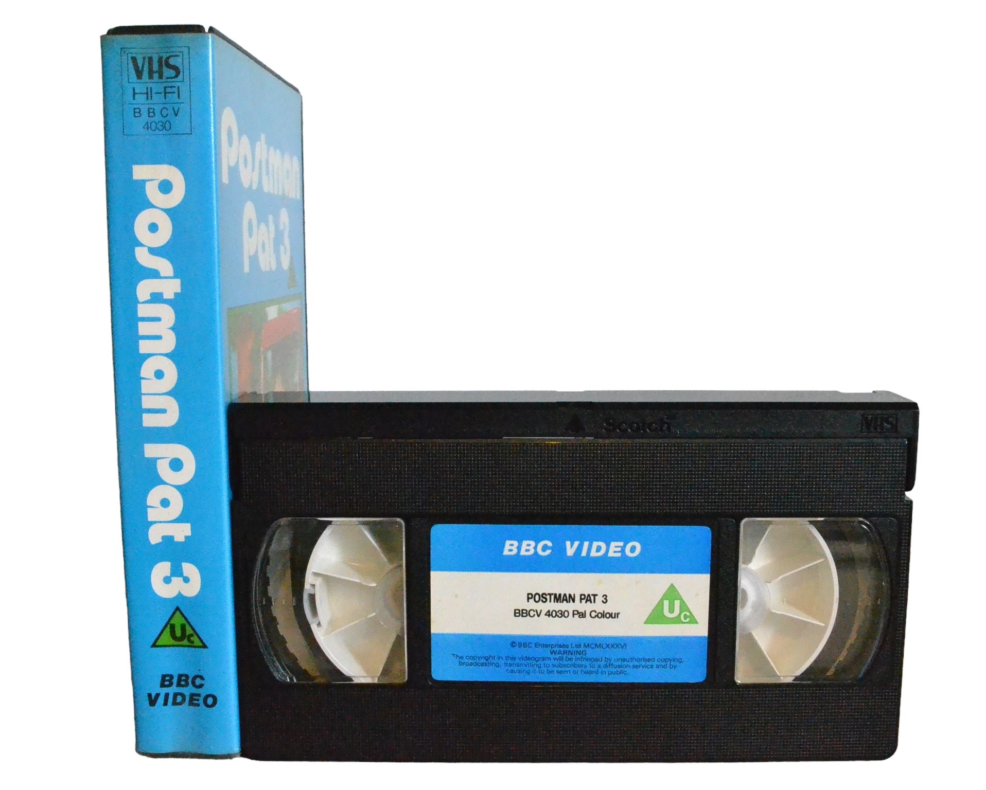 Postman Pat 3 (Pat's Windy Day) - BBC Video - BBCV4030 - Children - Pal - VHS-