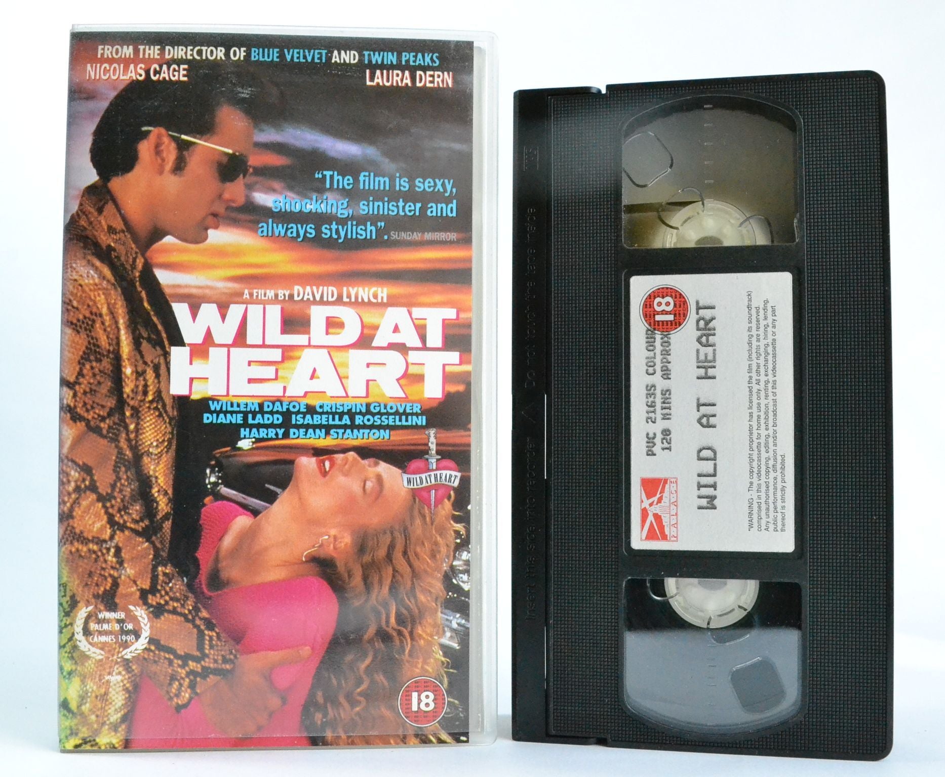 Wild At Heart: David Lynch - Nicolas Cage - Laura Dern - Danger Sex Violence - VHS-