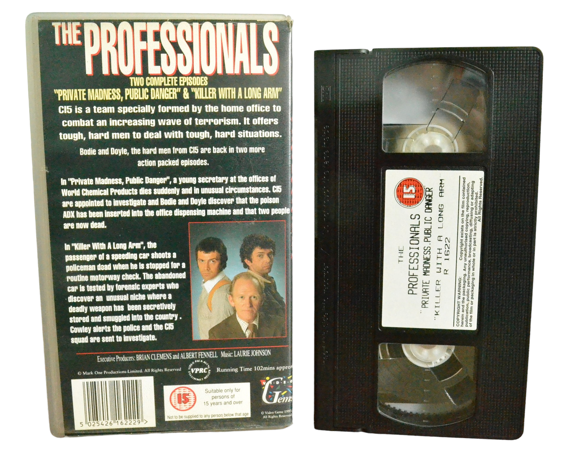 The Professionals - Gordon Jackson - Video Gems - R1622 - TV Drama - Pal - VHS-