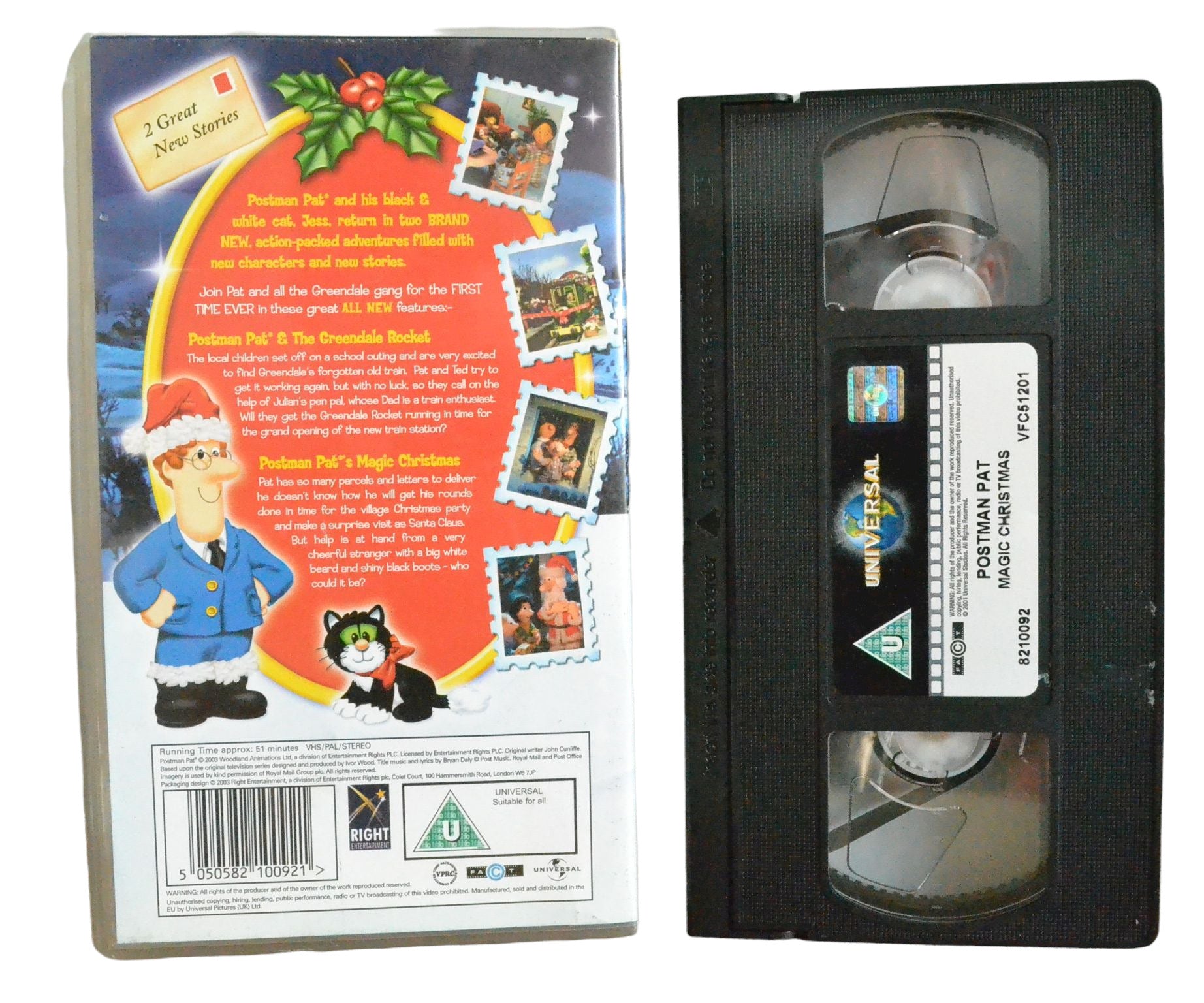 Postman Pat - Magic Christmas - Right Entertainment - Children's - Pal VHS-