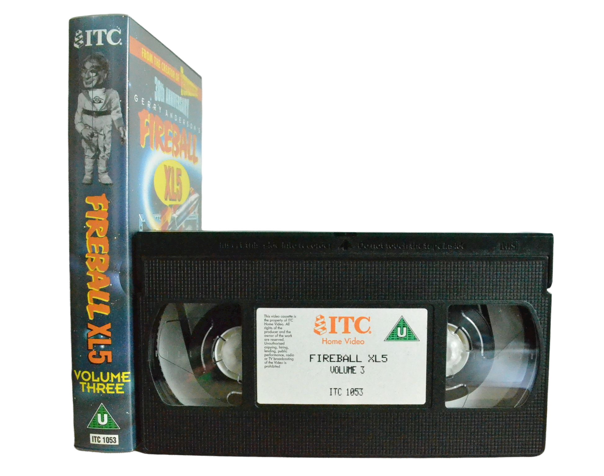 Fireball Xl5: Volume Three - David Graham - ITC Home Video - Vintage - Pal VHS-