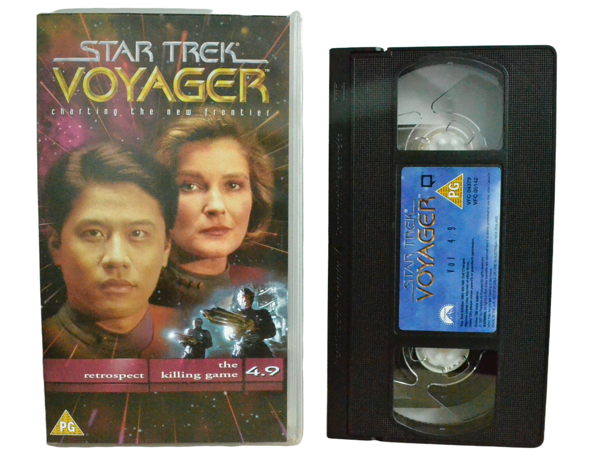 Star Trek Voyager-charting The New Frontier - Kate Mulgrew - CIC Video - Vintage - Pal VHS-