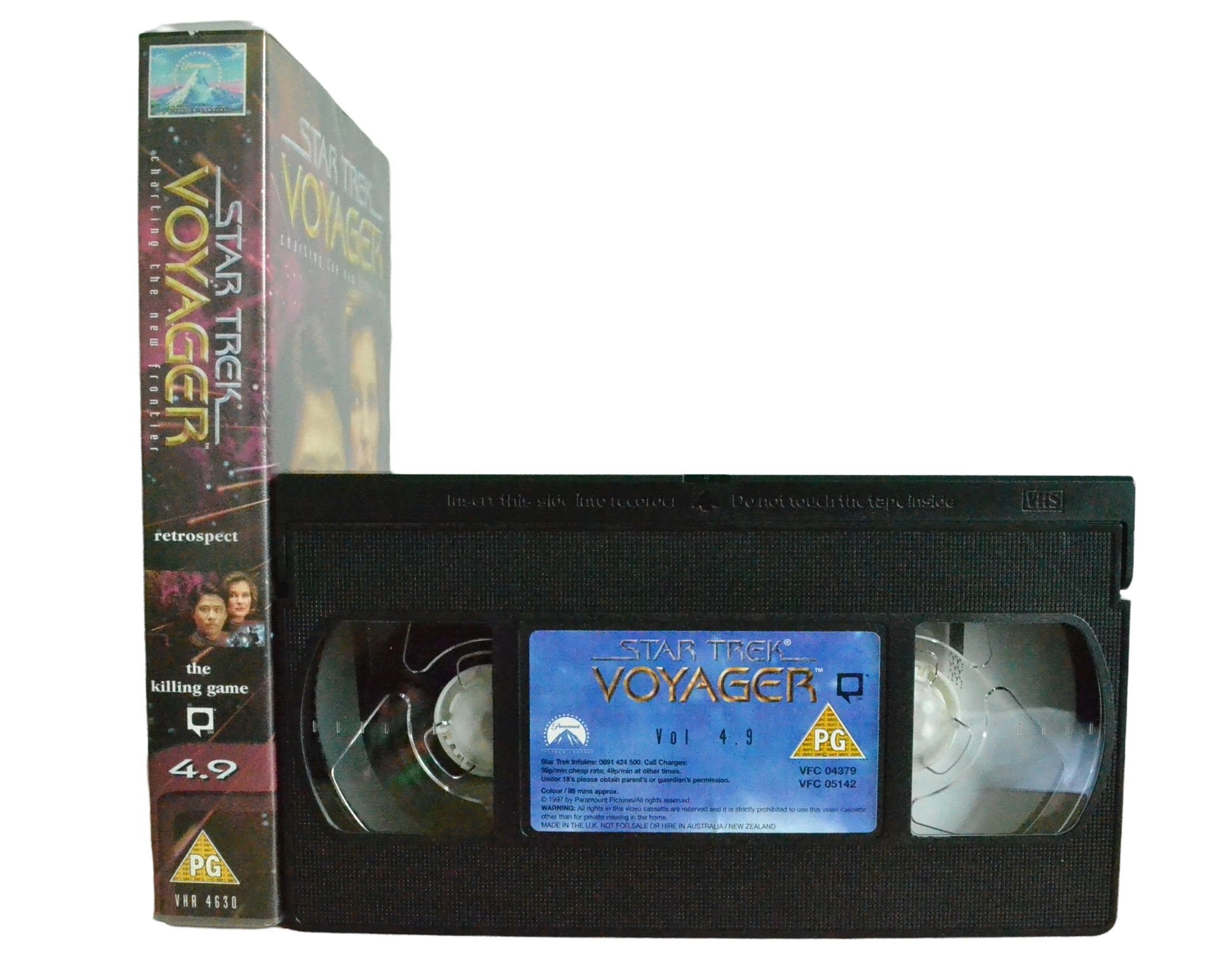 Star Trek Voyager-charting The New Frontier - Kate Mulgrew - CIC Video - Vintage - Pal VHS-