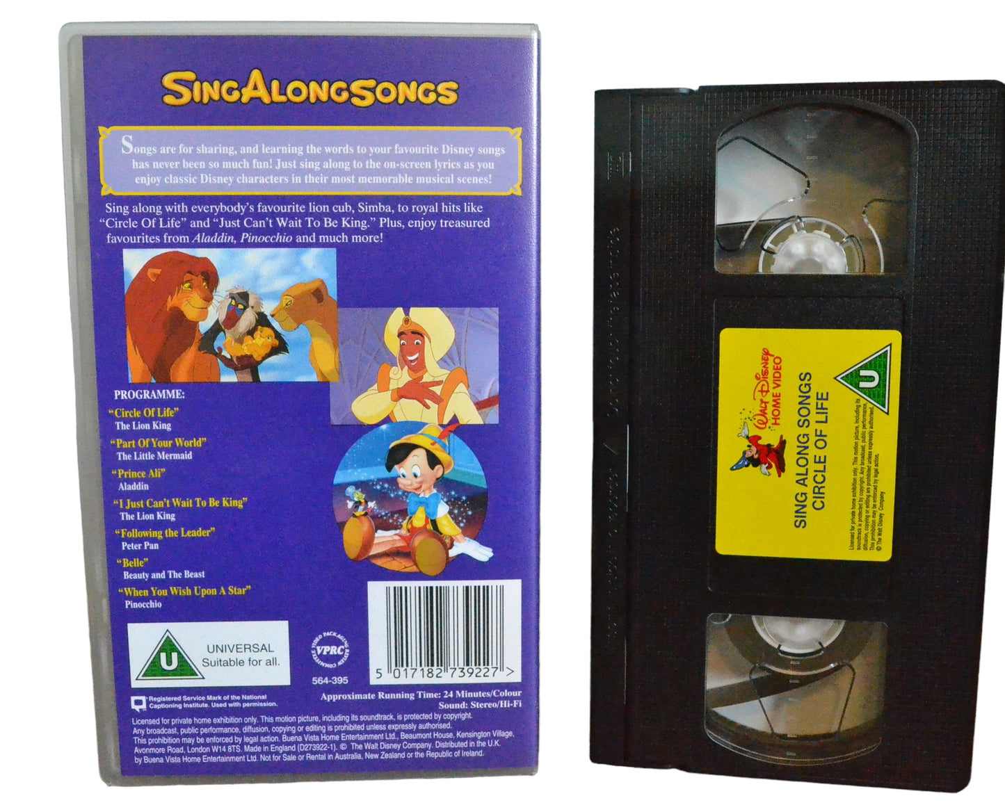 Disney's Sing Along Songs : Circle Of Life - Walt Disney Home Videos - D273922 - Children - Pal - VHS-