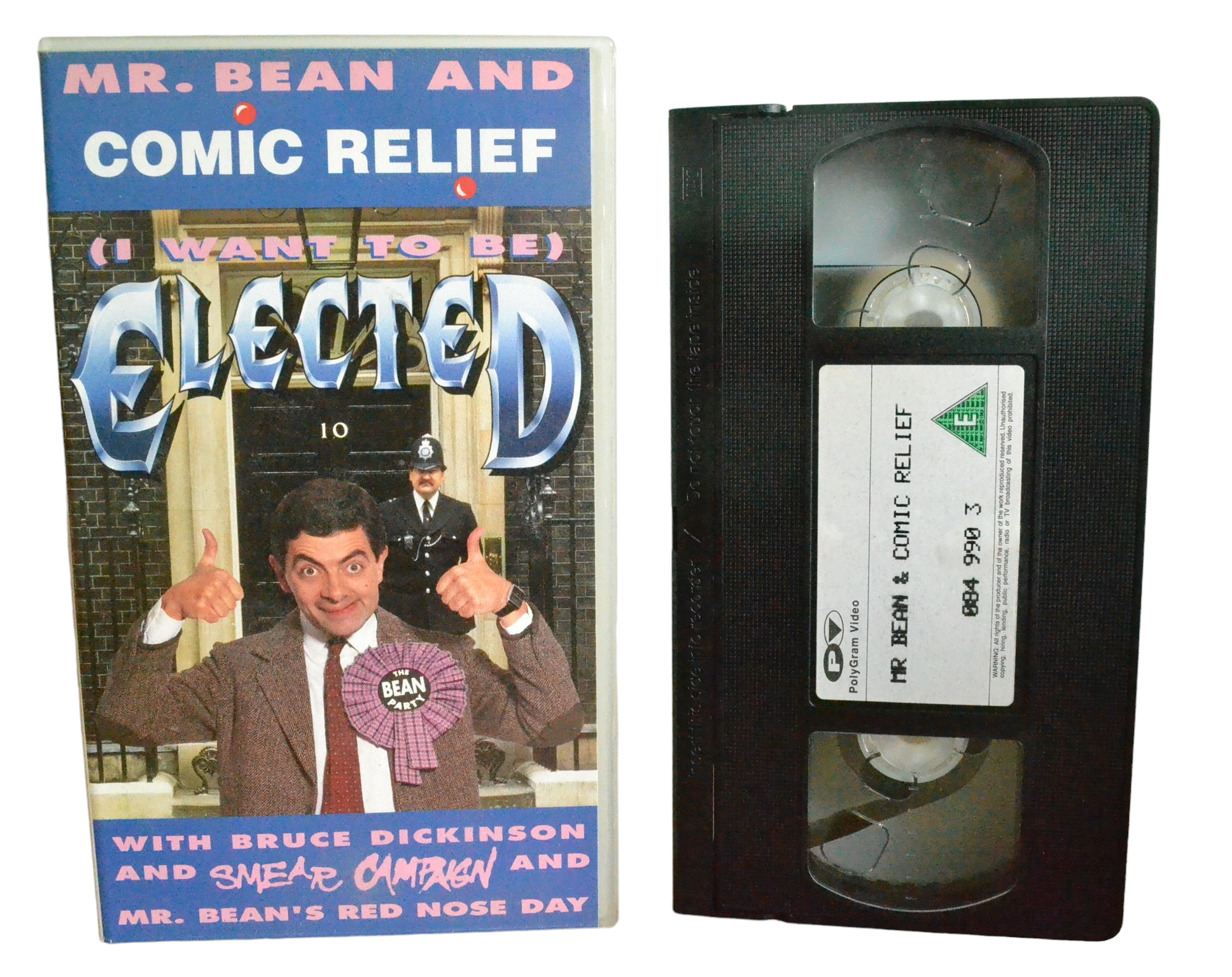 Mr. Bean and Comic Relief : (I Want to Be) Elected - Rowan Atkinson - PolyGram Video - 0849903 - Comedy - Pal - VHS-