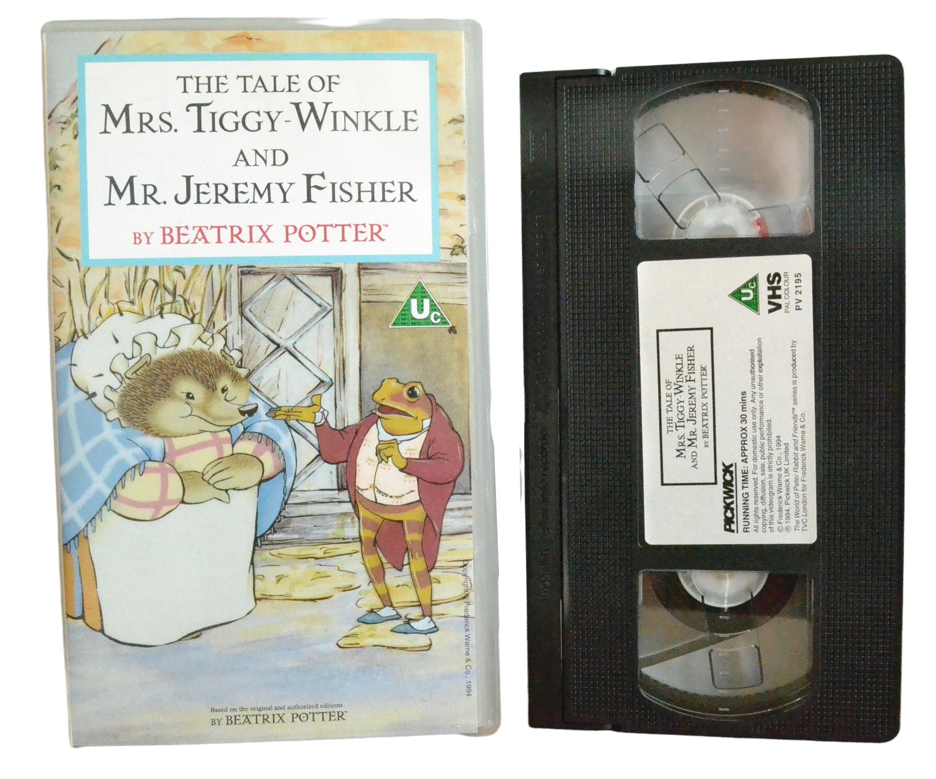The Tale Of Mrs. Tiggy-Winkle And Mr. Jeremy Fisher - Pickwick - Children's - Pal VHS-