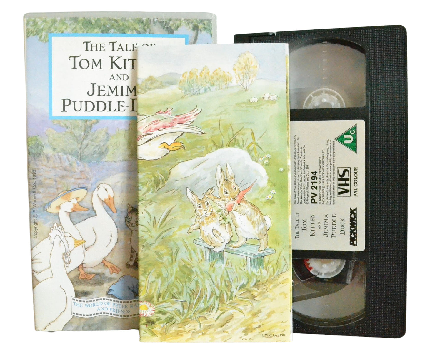 The Tale Of Tom Kitten And Jemima Puddle-Duck - Pickwick - Children's - Pal VHS-