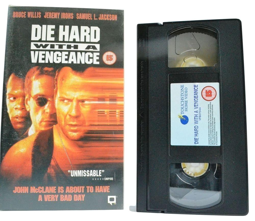 Die Hard With A Vengeance (1995): Bruce Willis - Samuel L. Jackson - J. Irons - VHS-