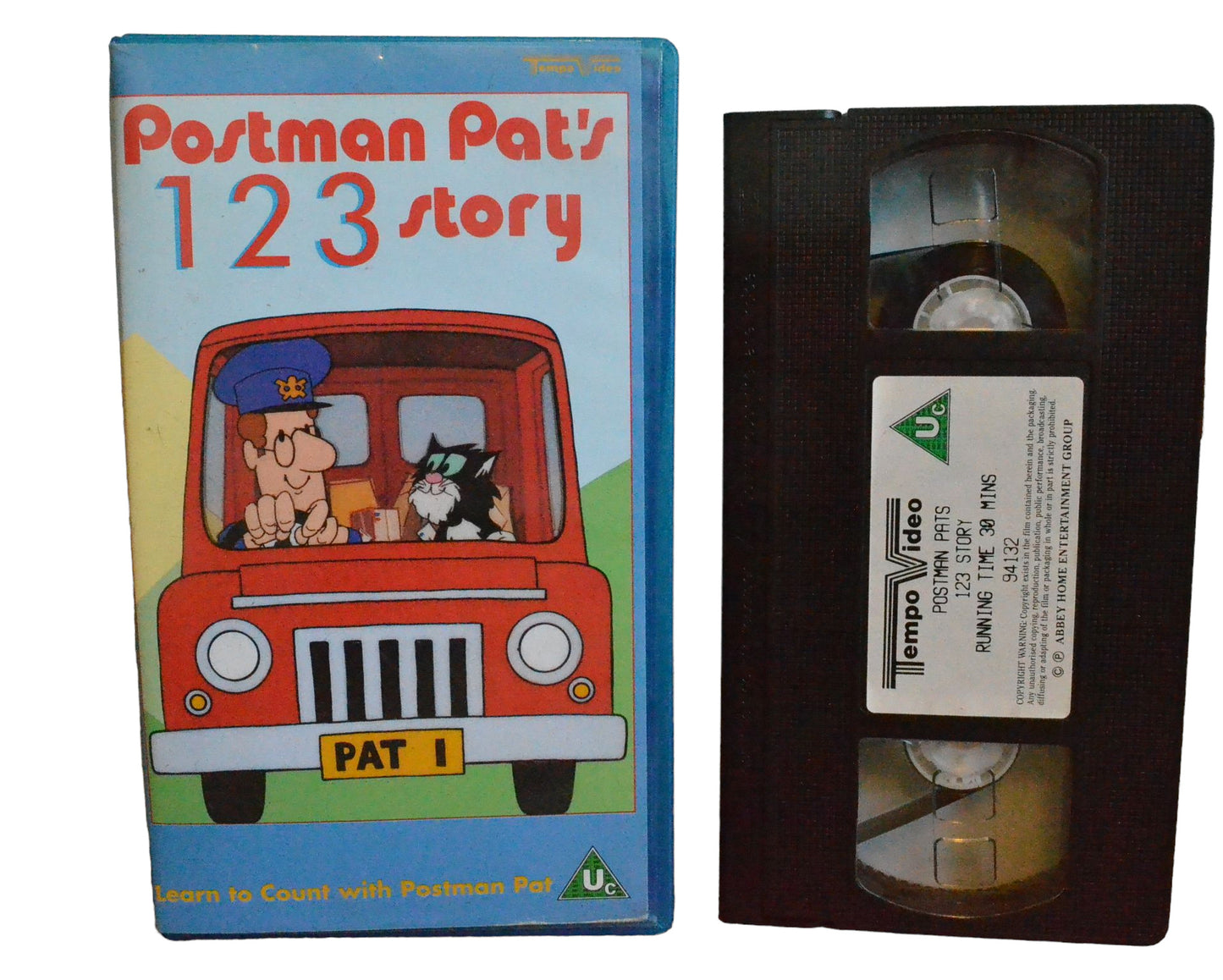 Postman Pat's : 1 2 3 Story (Learn to Count with Postman Pat) - Tempo Video - 94132 - Children - Pal - VHS-
