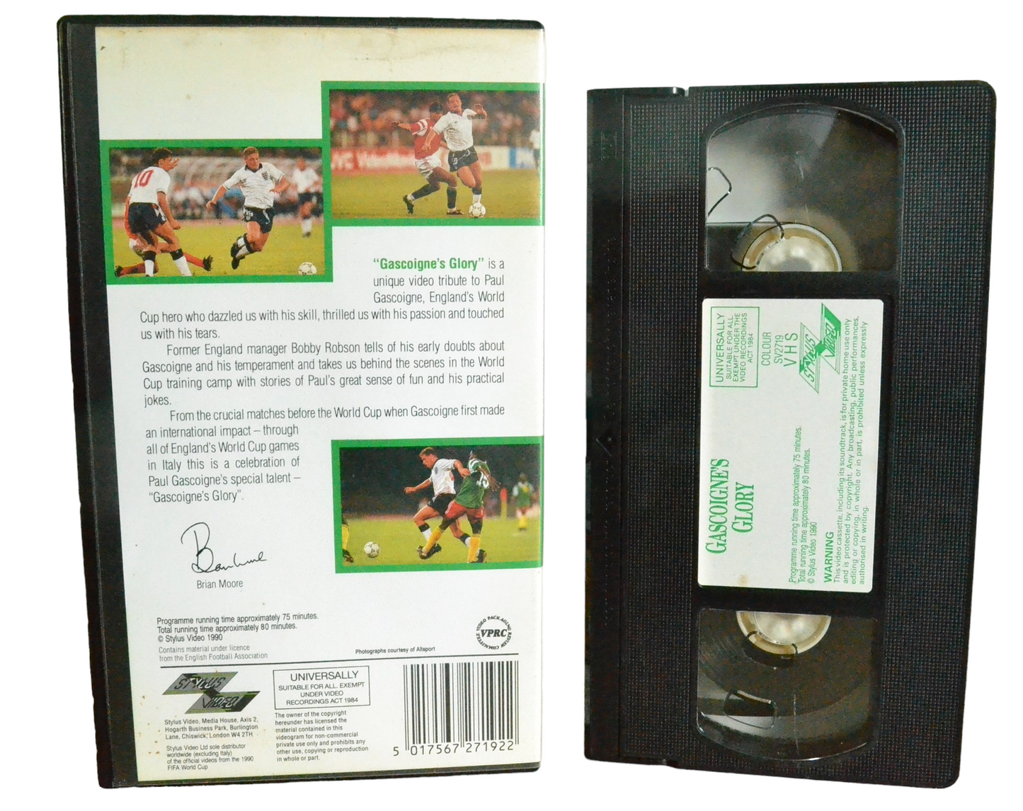 Gascoigner's Glory - Stylus Video - SV2719 - Sport - Pal - VHS-