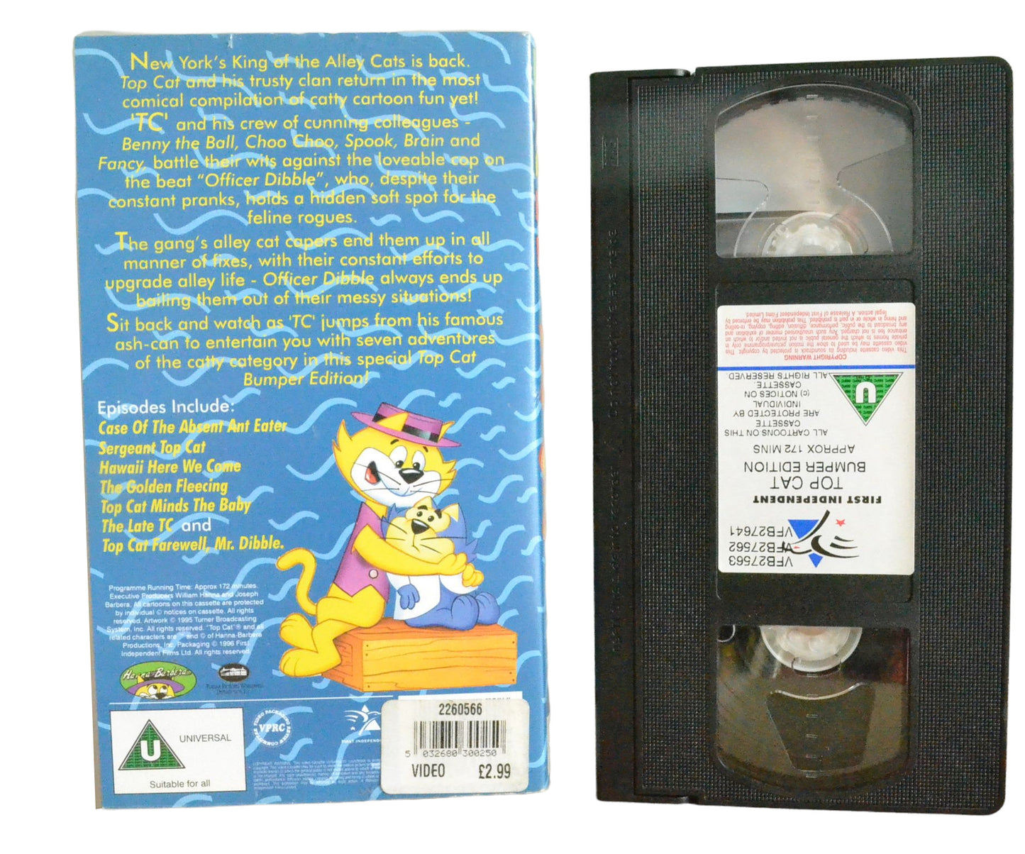 Top Cat Bumper Edition - First Independent - Children's - Pal VHS-