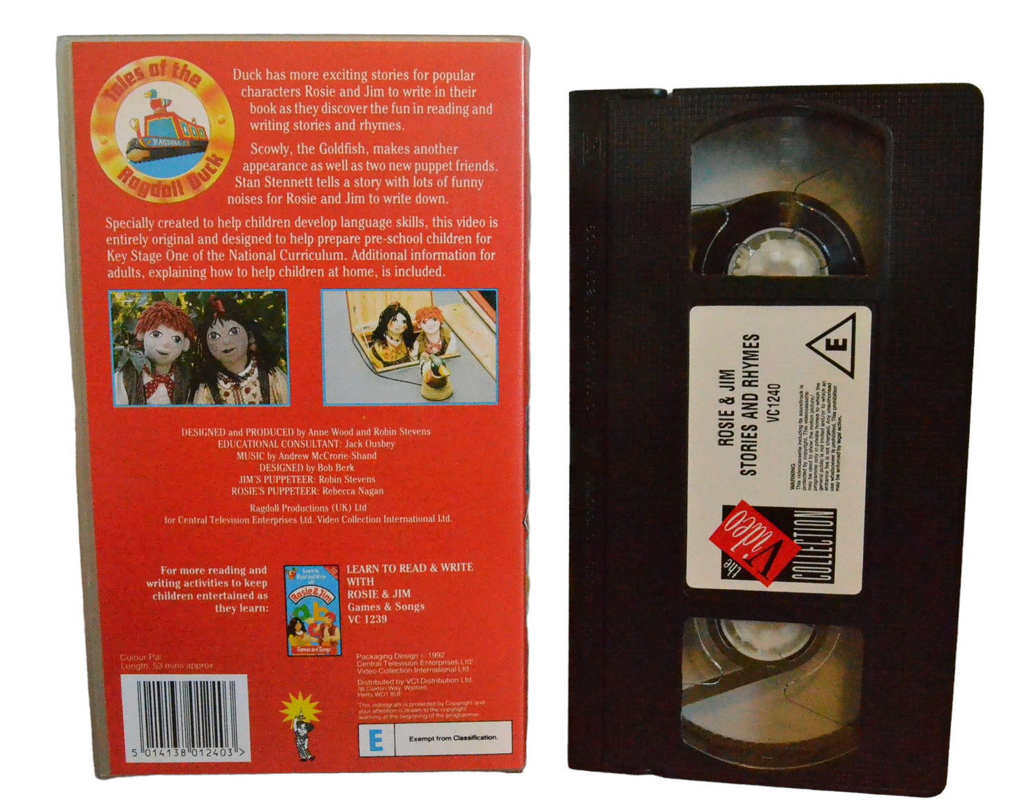 Rosie & Jim : Stories and Rhymes - The Video Collection - VC1240 - Children - Pal - VHS-