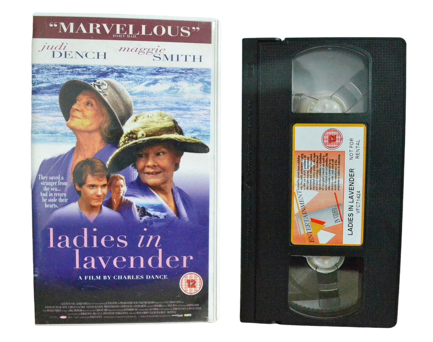 Ladies in Lavender - Judi Dench - Entertainment In Video - Vintage - Pal VHS-