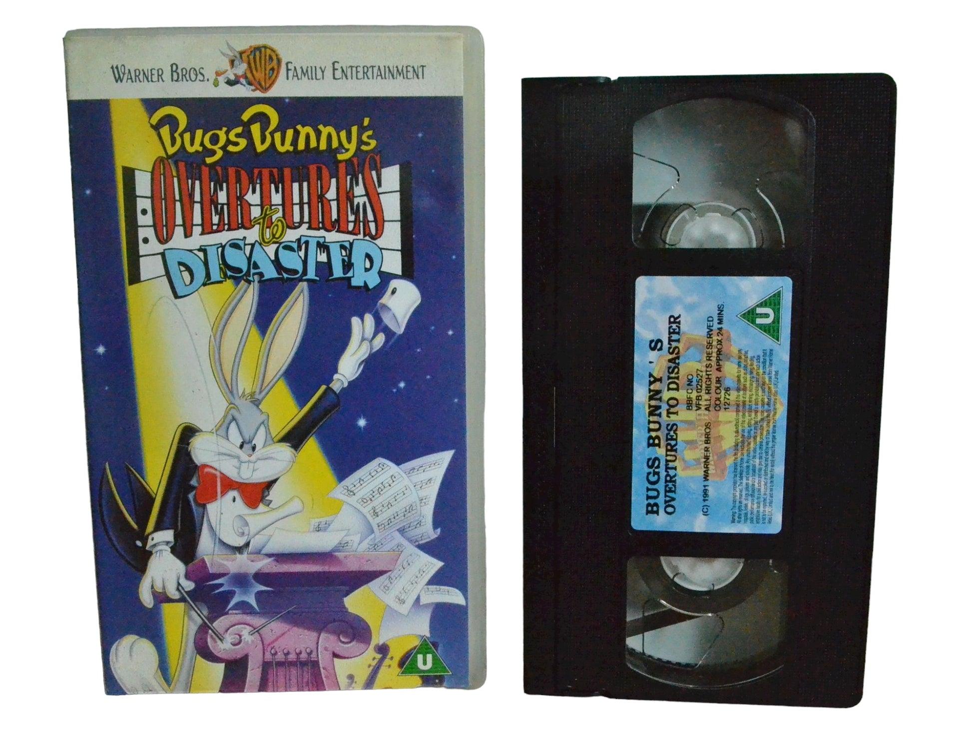 Bugs Bunny's Overtures To Disaster - Mel Blanc - Warner Bros. - Childrens - PAL - VHS-