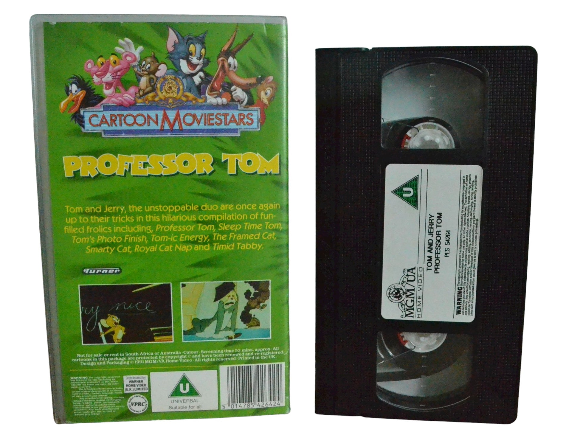 Tom and Jerry Professor Tom - MGM/UA Home Video - Childrens - PAL - VHS-