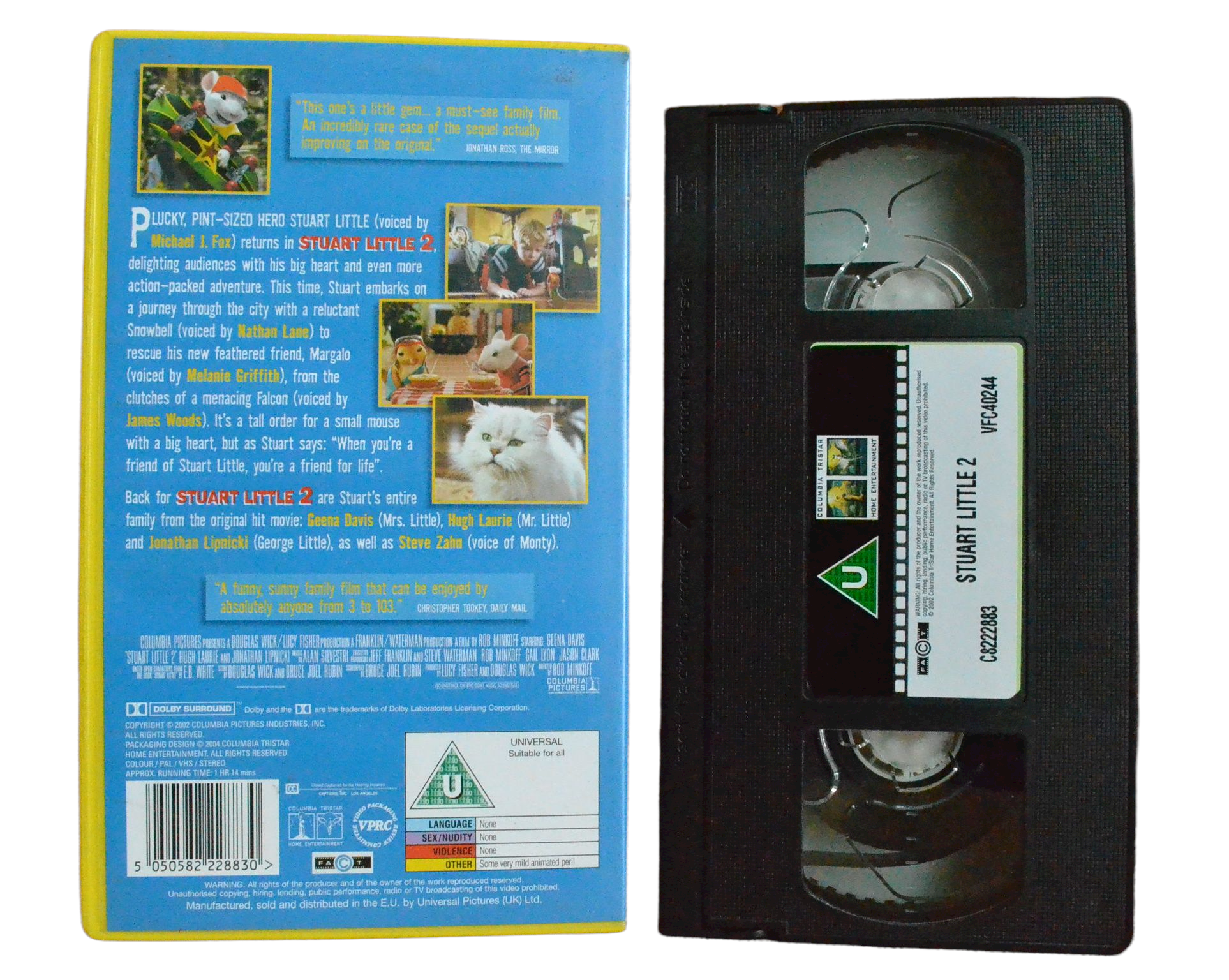 Stuart Little 2 - Michael J. Fox - Columbia - Children’s - Pal VHS-