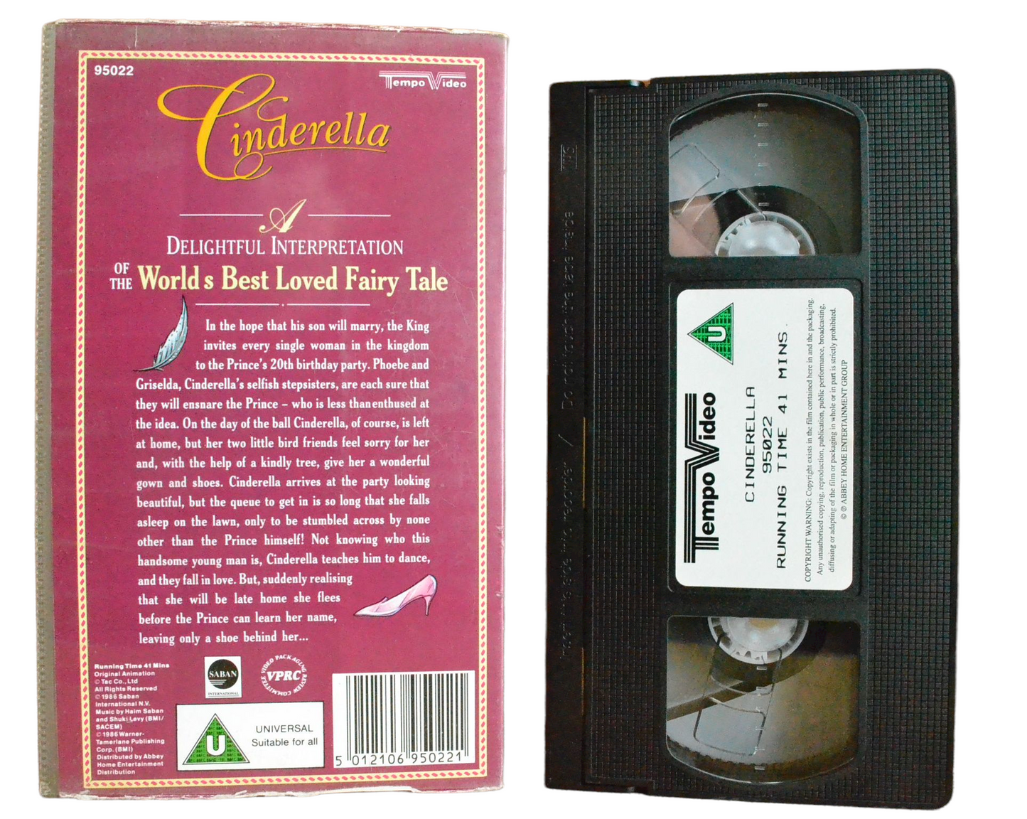 Cinderella - Tempo Video - Children’s - Pal VHS-