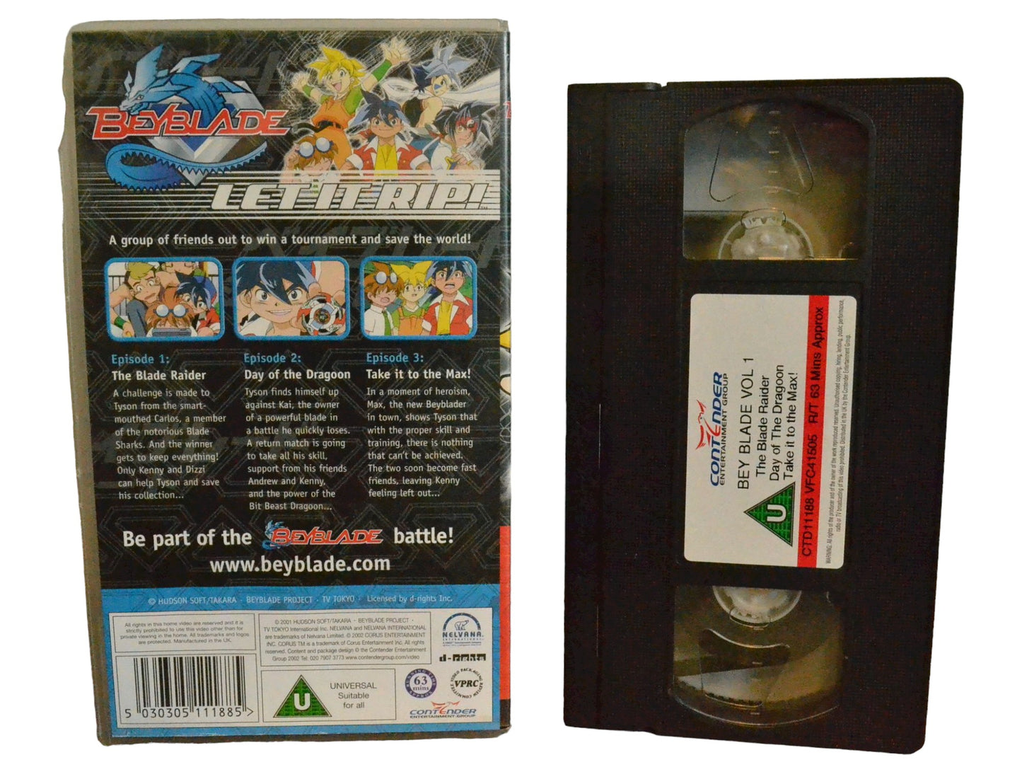 Beyblade - Let it RIP! - Volume 1 - Contender Entertainment Group - Childrens - PAL - VHS-