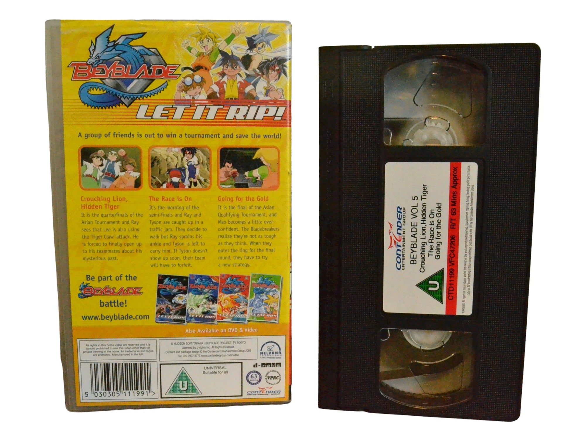 Beyblade - Let it RIP! - Volume 5 - Contender Entertainment Group - Childrens - PAL - VHS-