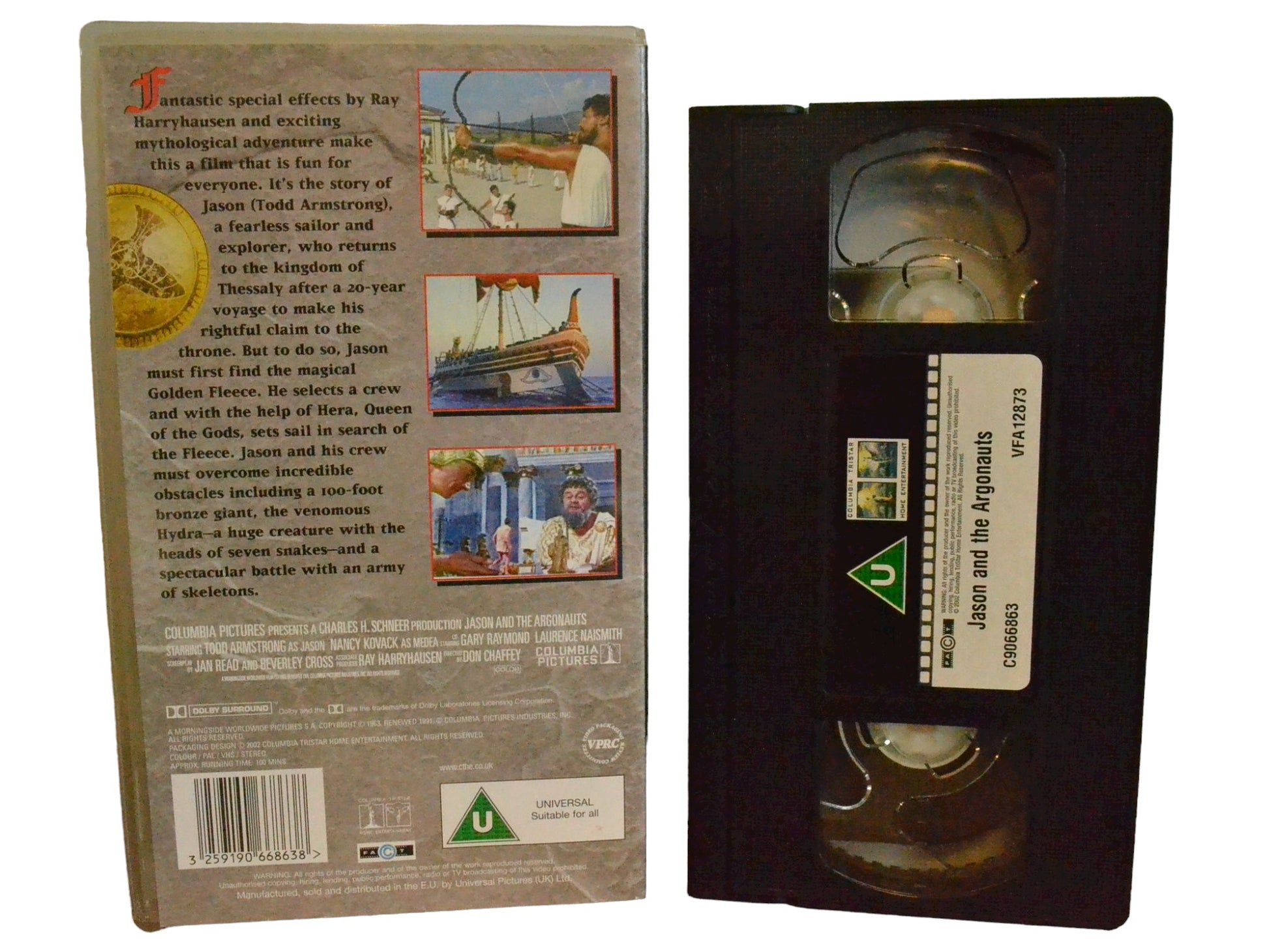 Jason And The Argonauts - Todd Armstrong - Columbia Tristar Home Entertainment - Childrens - PAL - VHS-
