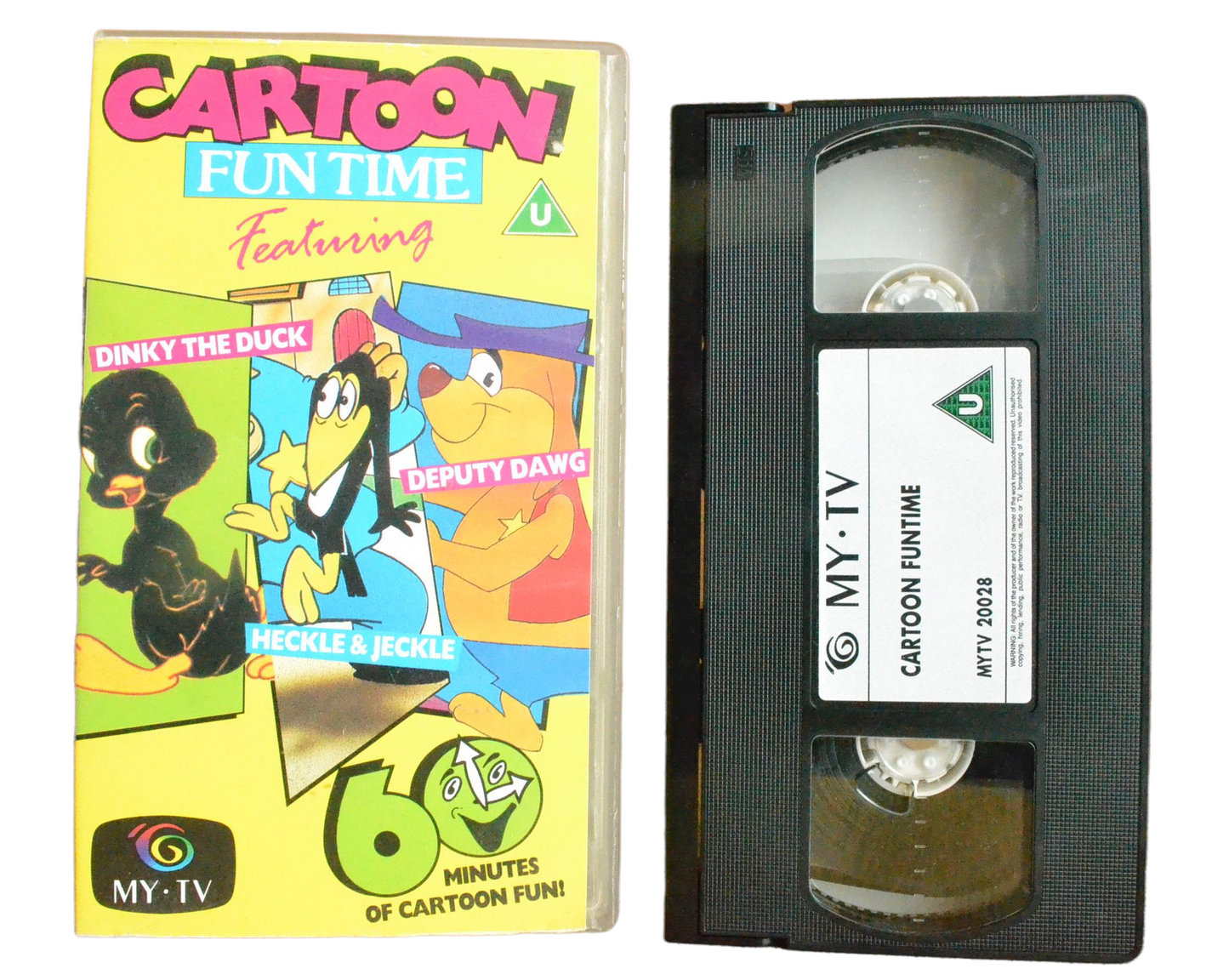 Cartoon Fun Time Featuring Dinky The Duck, Heckle & Jeckle, Deputy Dawg - MY TV - Children - Pal VHS-