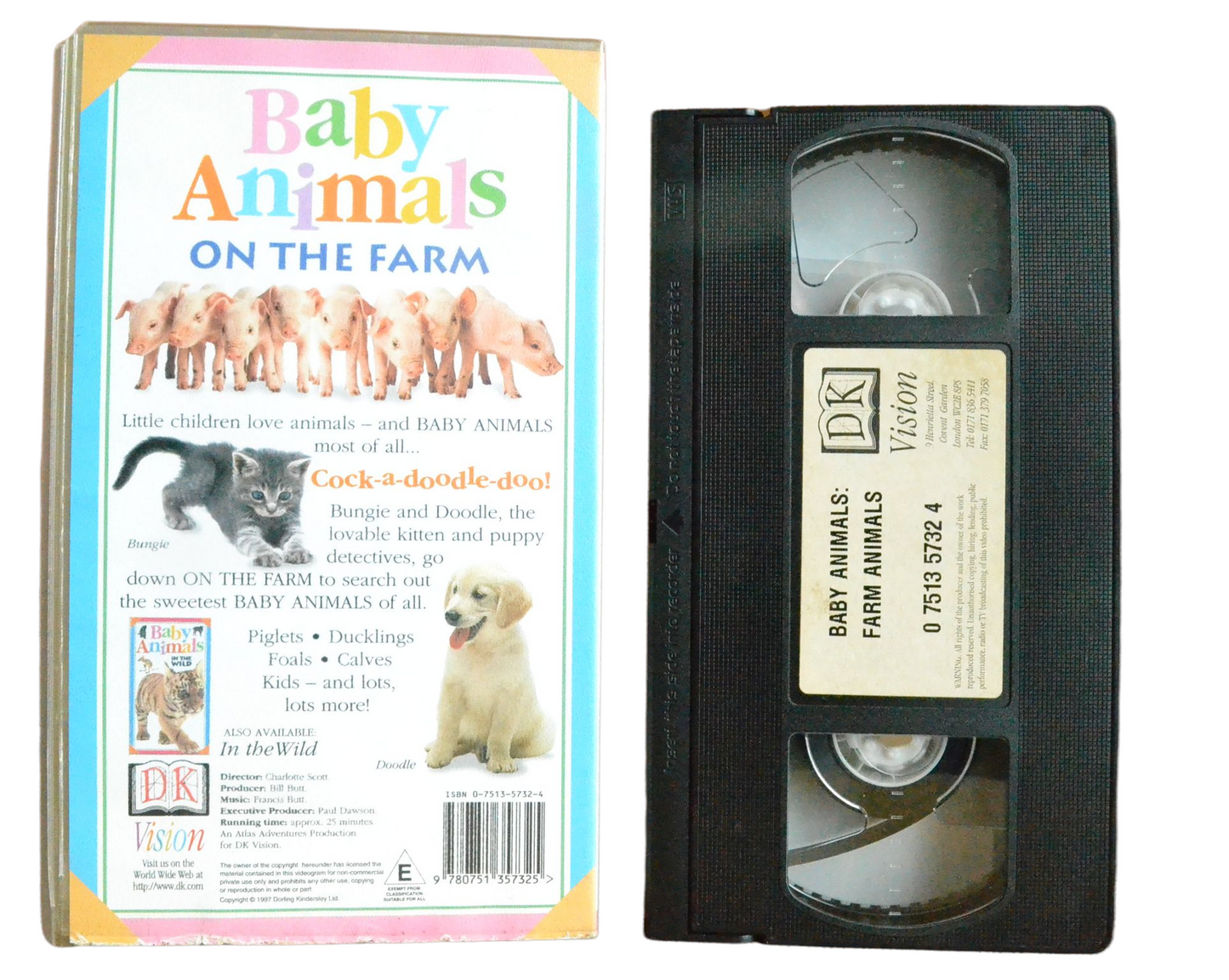 Baby Animals On The Farm (Cock-a-doodle-doo!) - DK Vision - Children - Pal VHS-