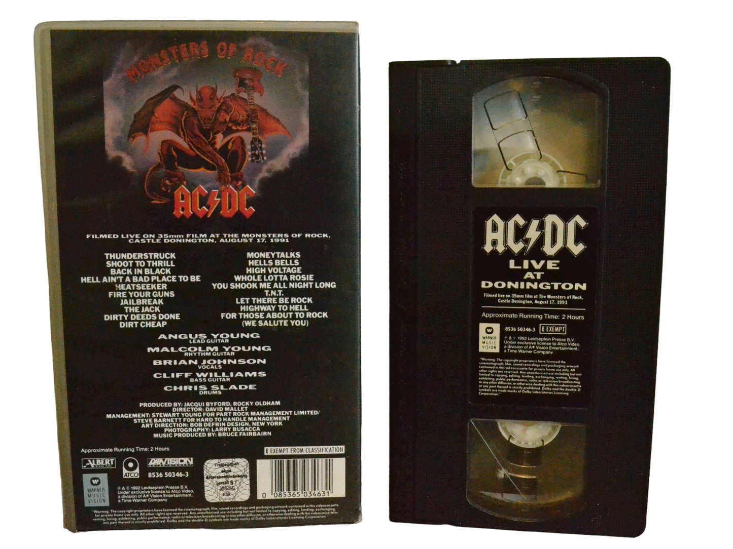 AC/DC Live at Donington - Warner Music Vision - Music - PAL - VHS-