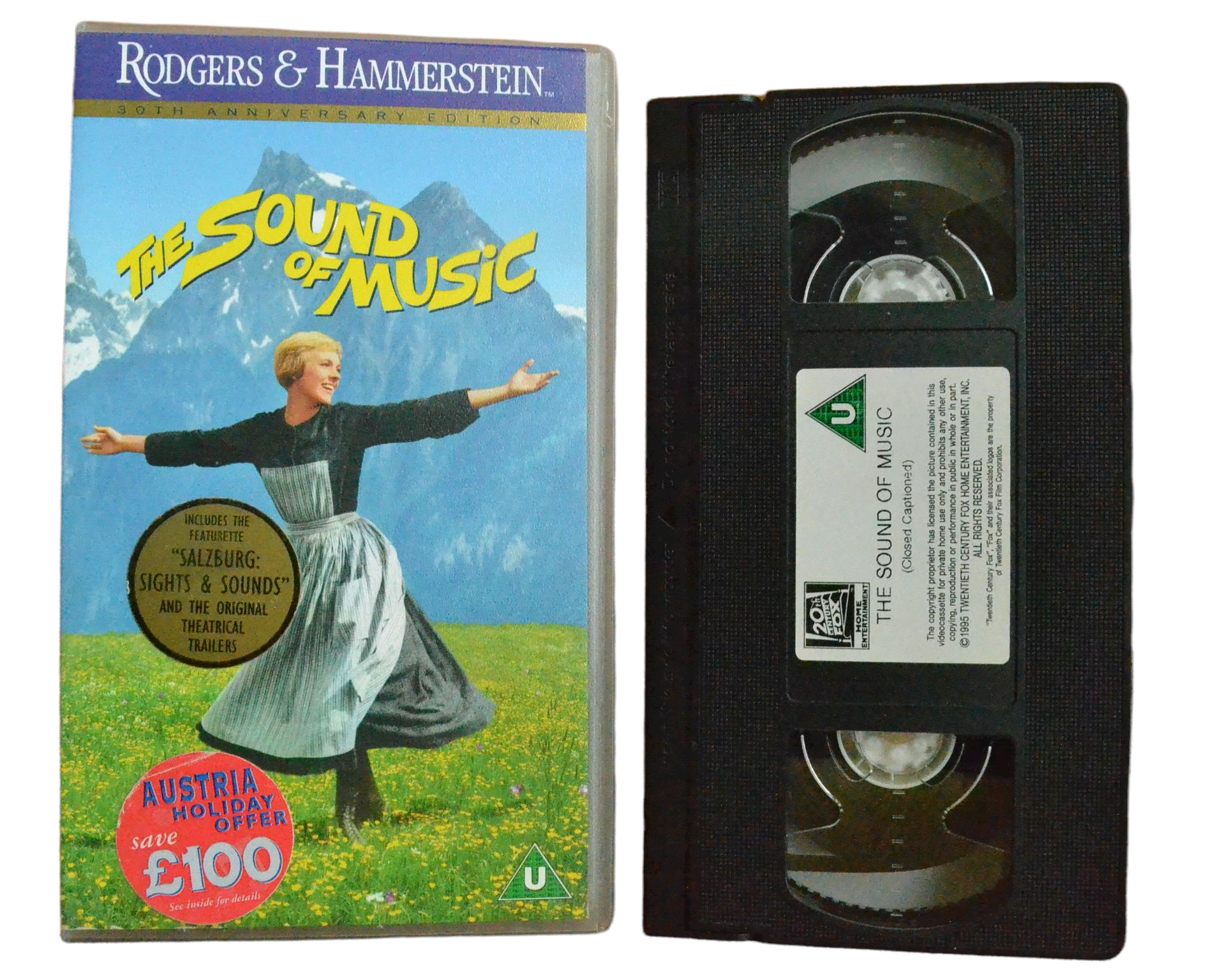 The Sound Of Music (Both Anniversary Edition) - Julie Andrews - Rodgers & Hammerstein - Vintage - Pal VHS-