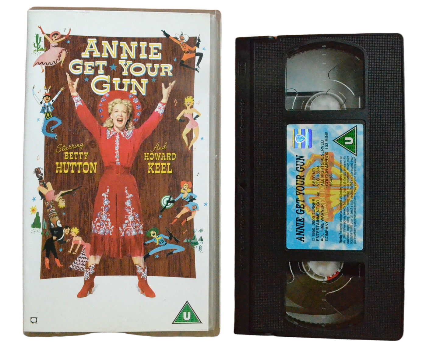 Annie Get Your Gun - Betty Hutton - Warner Home Video - Vintage - Pal VHS-