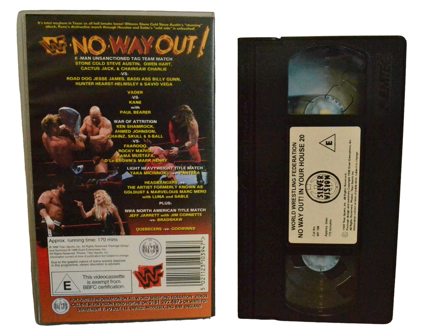 WWF: No Way Out! In Your House 20 - Steve Austin - World Wrestling Federation Home Video - Wrestling - PAL - VHS-