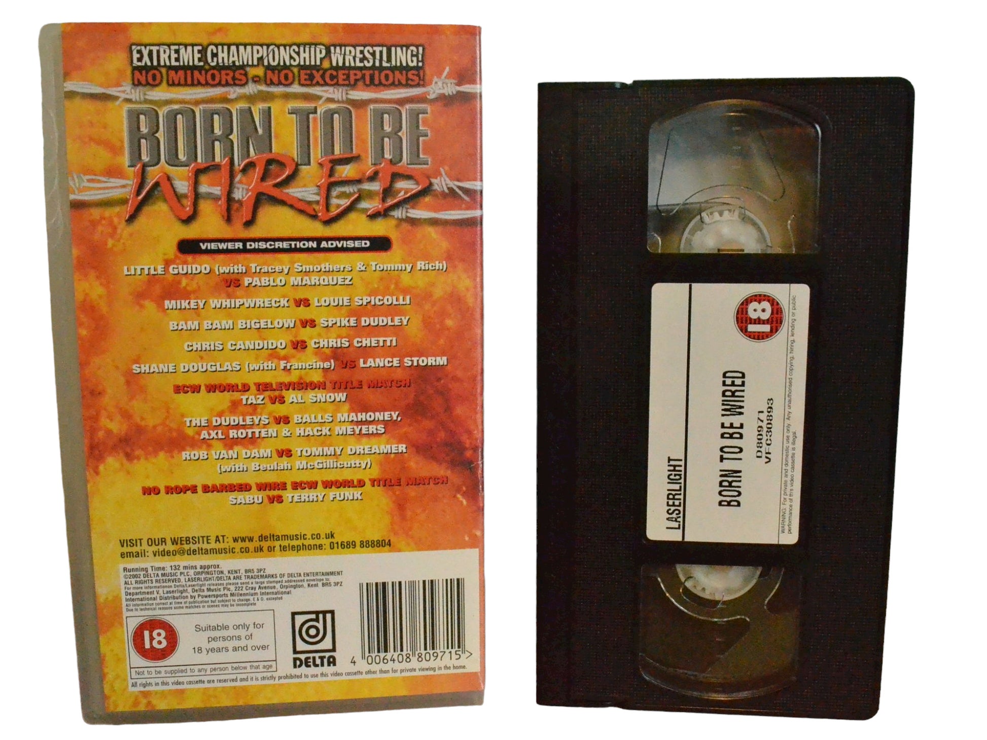 ECW: Born To Be Wired - Bill Alfonso - Extreme Championship Wrestling - Wrestling - PAL - VHS-