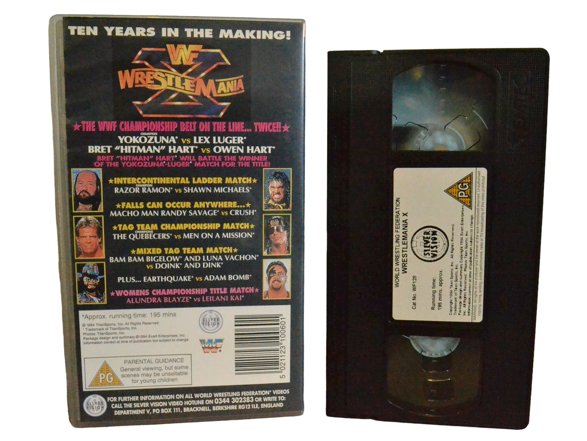 WWF: Wrestle Mania X - Bryan Danielson - World Wrestling Federation Home Video - Wrestling - PAL - VHS-