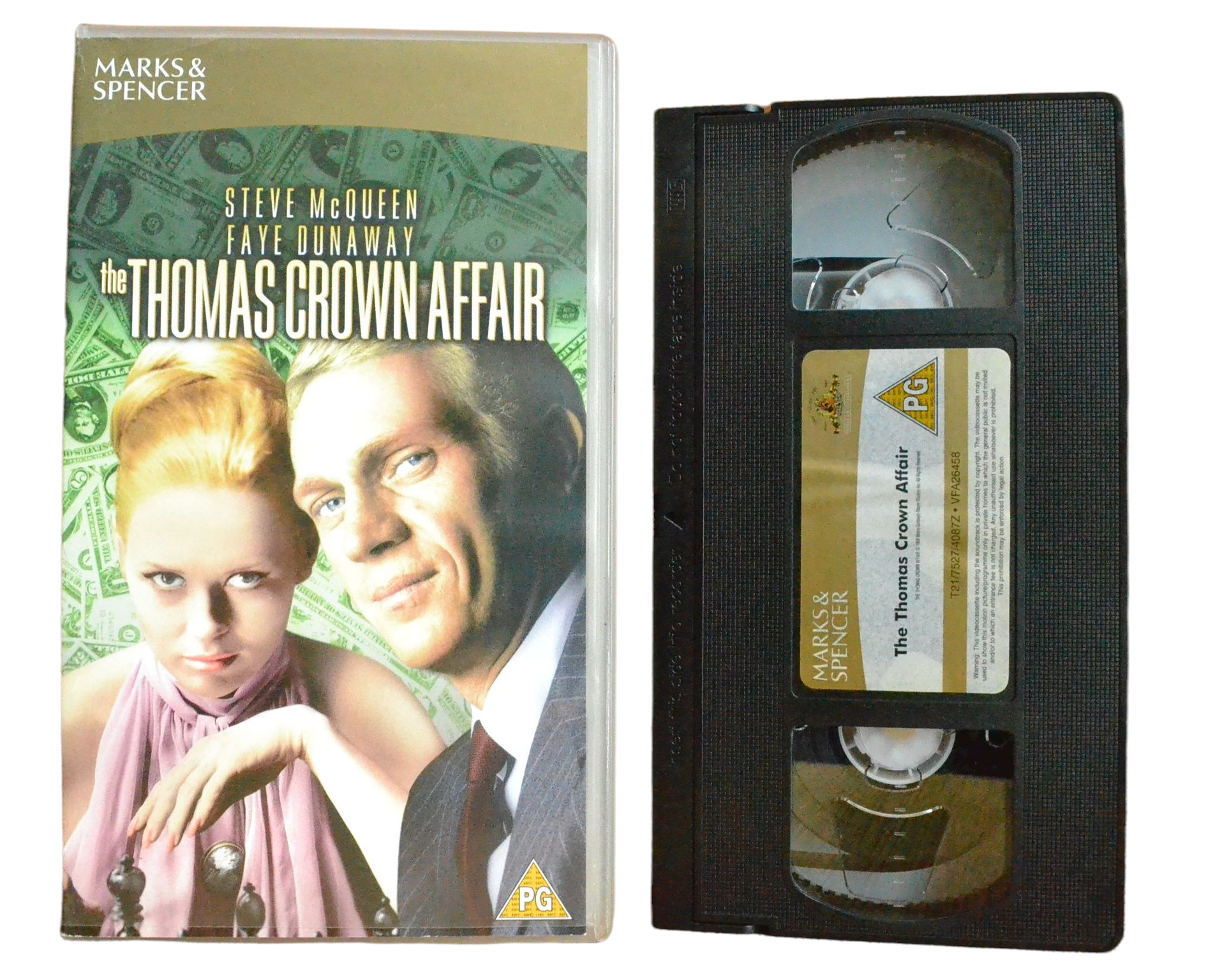 The Thomas Crown Affair - Steve McQueen - Metro Goldwyn Mayer - Vintage - Pal VHS-