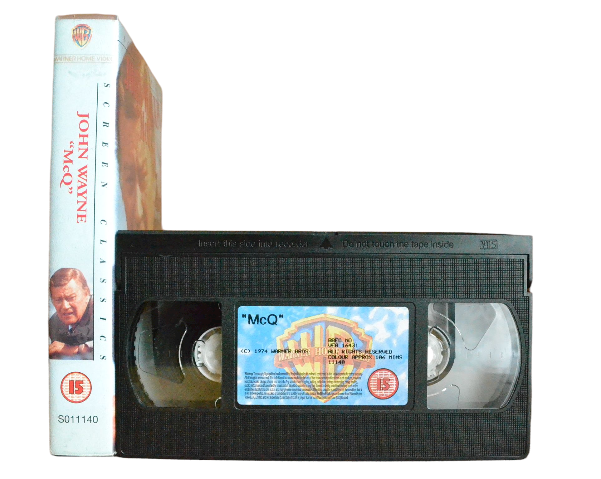 "McQ" (Screen Classic) - John Wayne - Warner Home Video - Vintage - Pal VHS-
