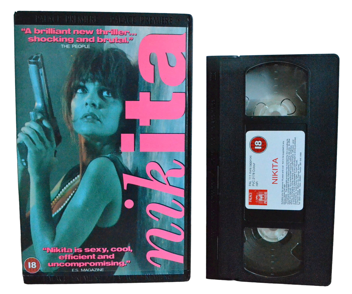 Nikita (A Briliant New Thriller) - Anne Parillaud - Palace Premiere - Large Box - PAL - VHS-