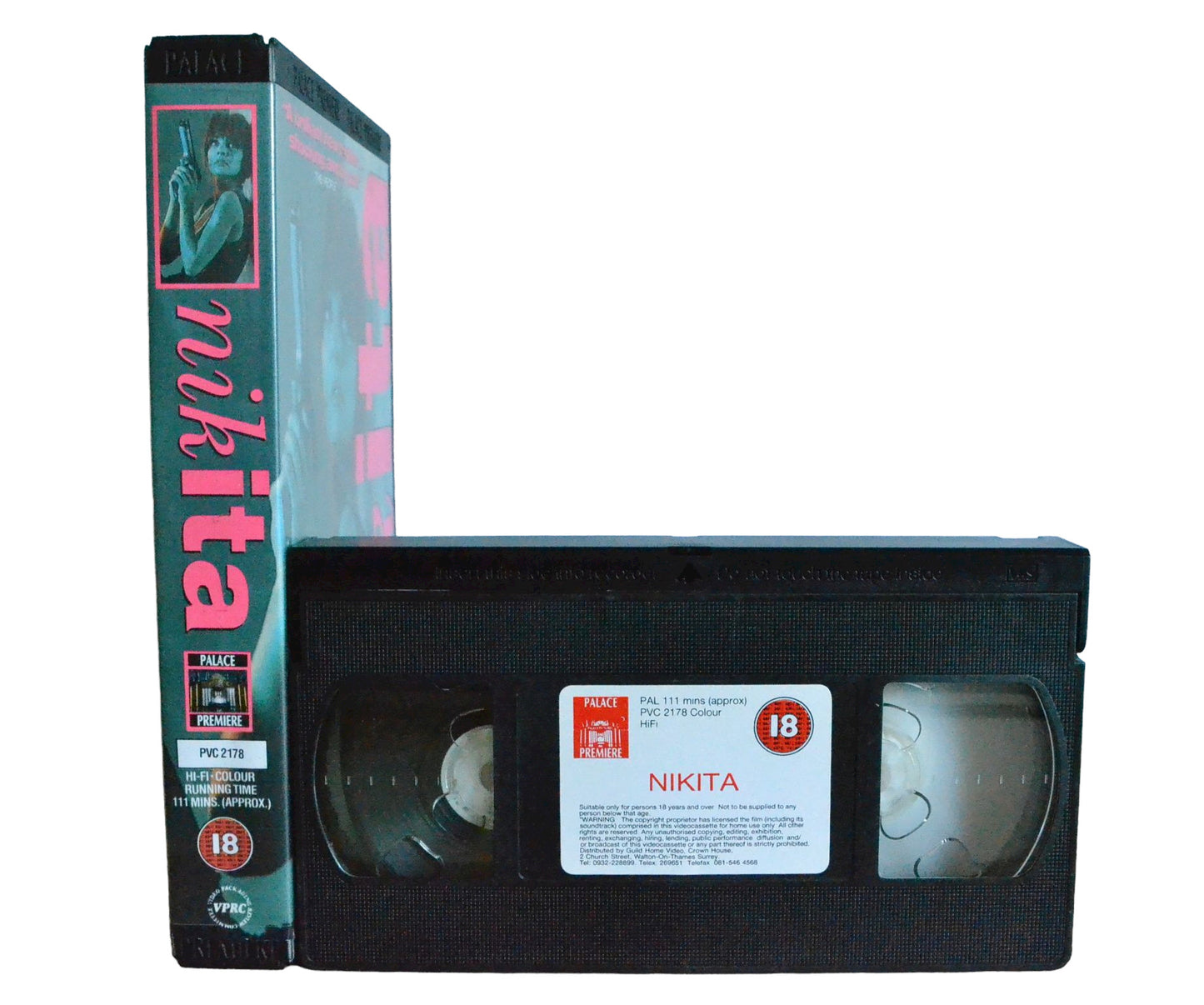 Nikita (A Briliant New Thriller) - Anne Parillaud - Palace Premiere - Large Box - PAL - VHS-